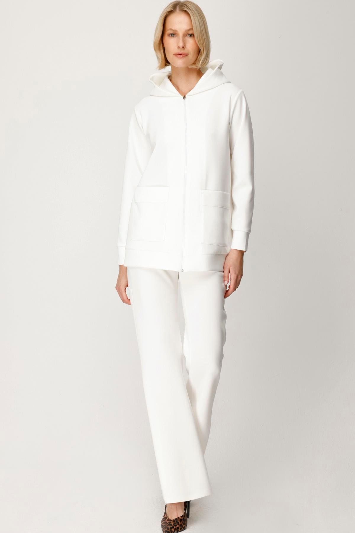 SCUBA KISA KAPŞONLU CEPLİ  ÖNDEN FERMUARLI CEKET