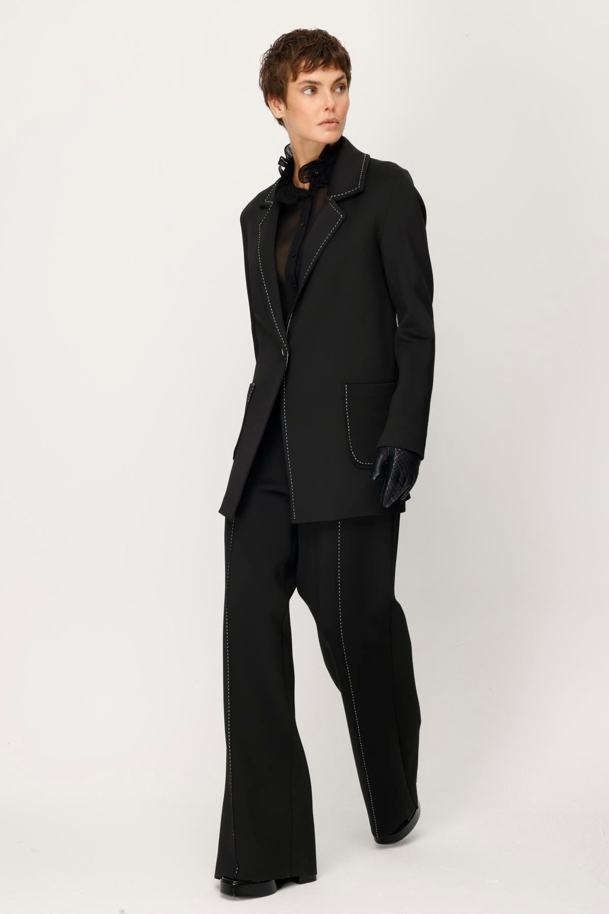 SCUBA PUNTOLU NERVÜR DİKİŞLİ BOL PAÇA PANTALON