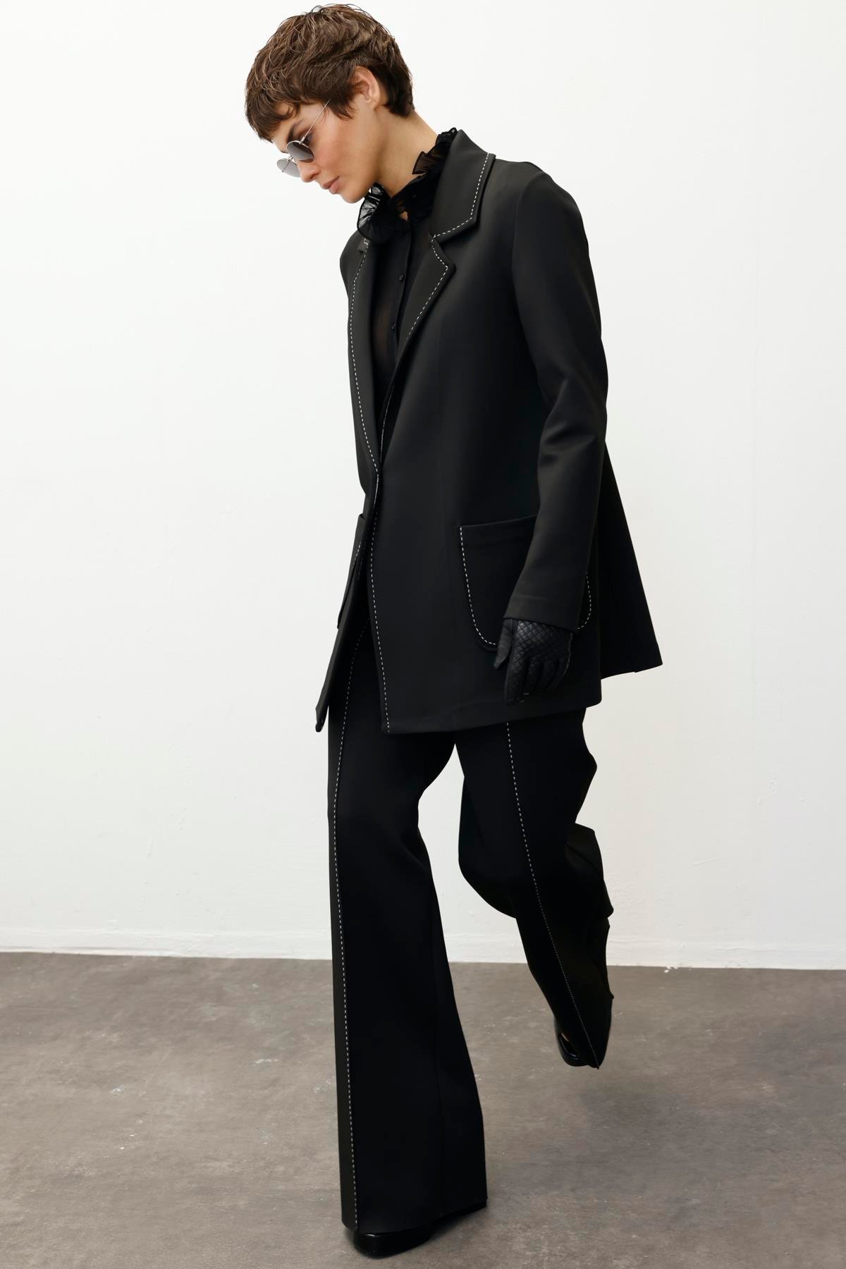 SCUBA PUNTOLU NERVÜR DİKİŞLİ BOL PAÇA PANTALON