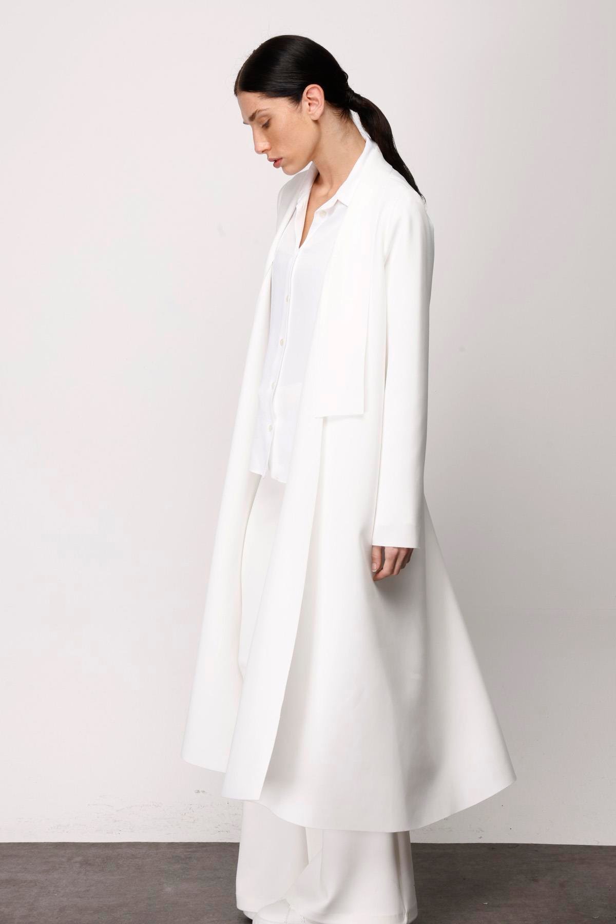 SCUBA ŞAL YAKA ARKASI ÜÇGEN CEKET