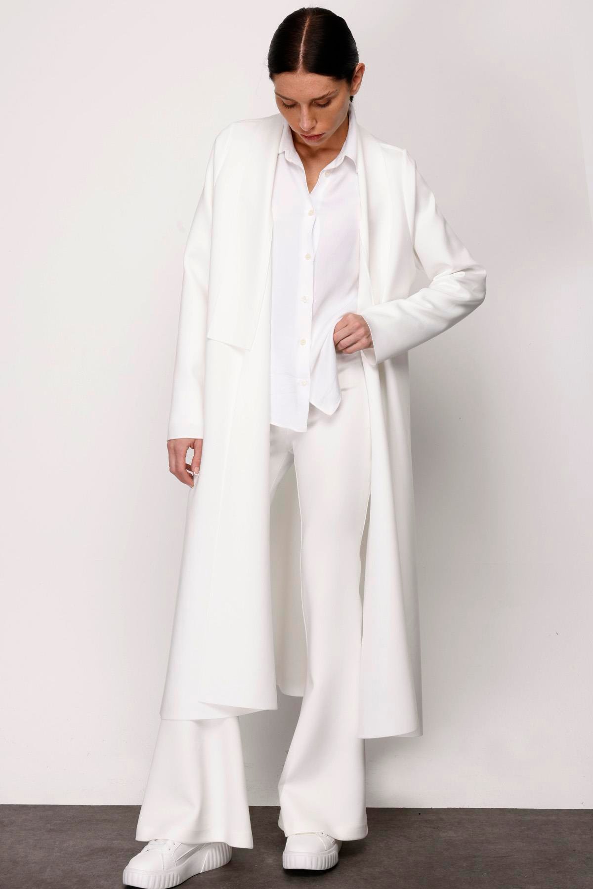 SCUBA ŞAL YAKA ARKASI ÜÇGEN CEKET