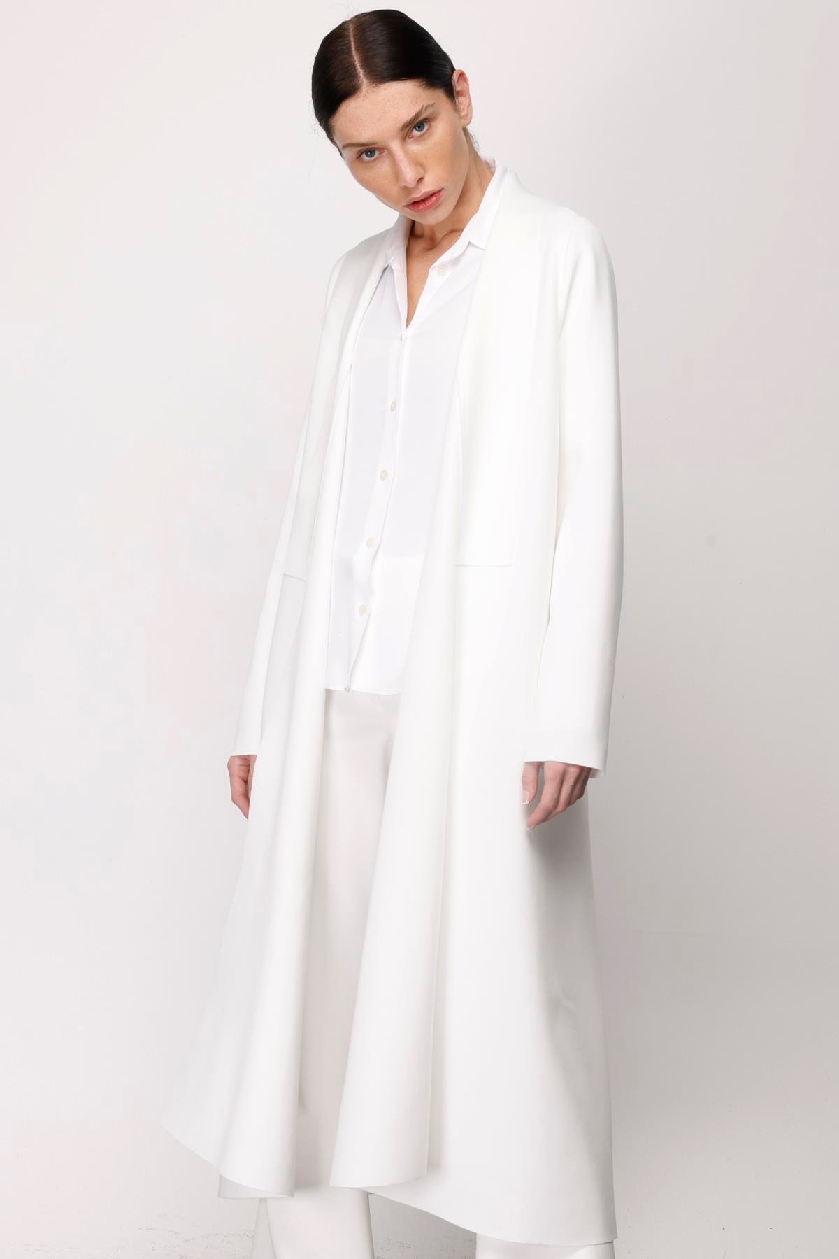 SCUBA ŞAL YAKA ARKASI ÜÇGEN CEKET