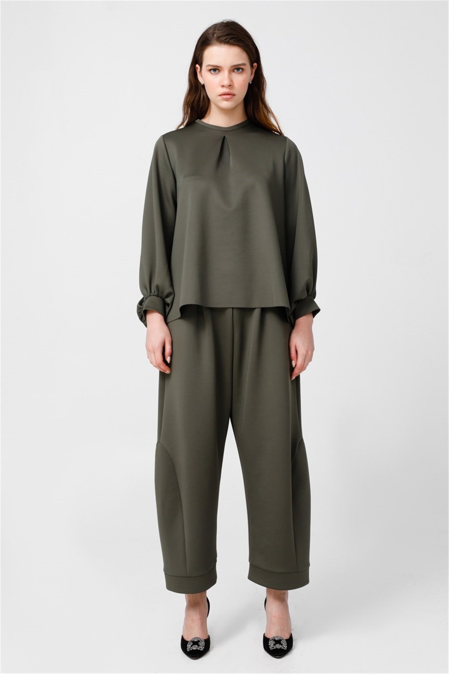 SCUBA YANI KUPLU ŞALVAR  PANTOLON