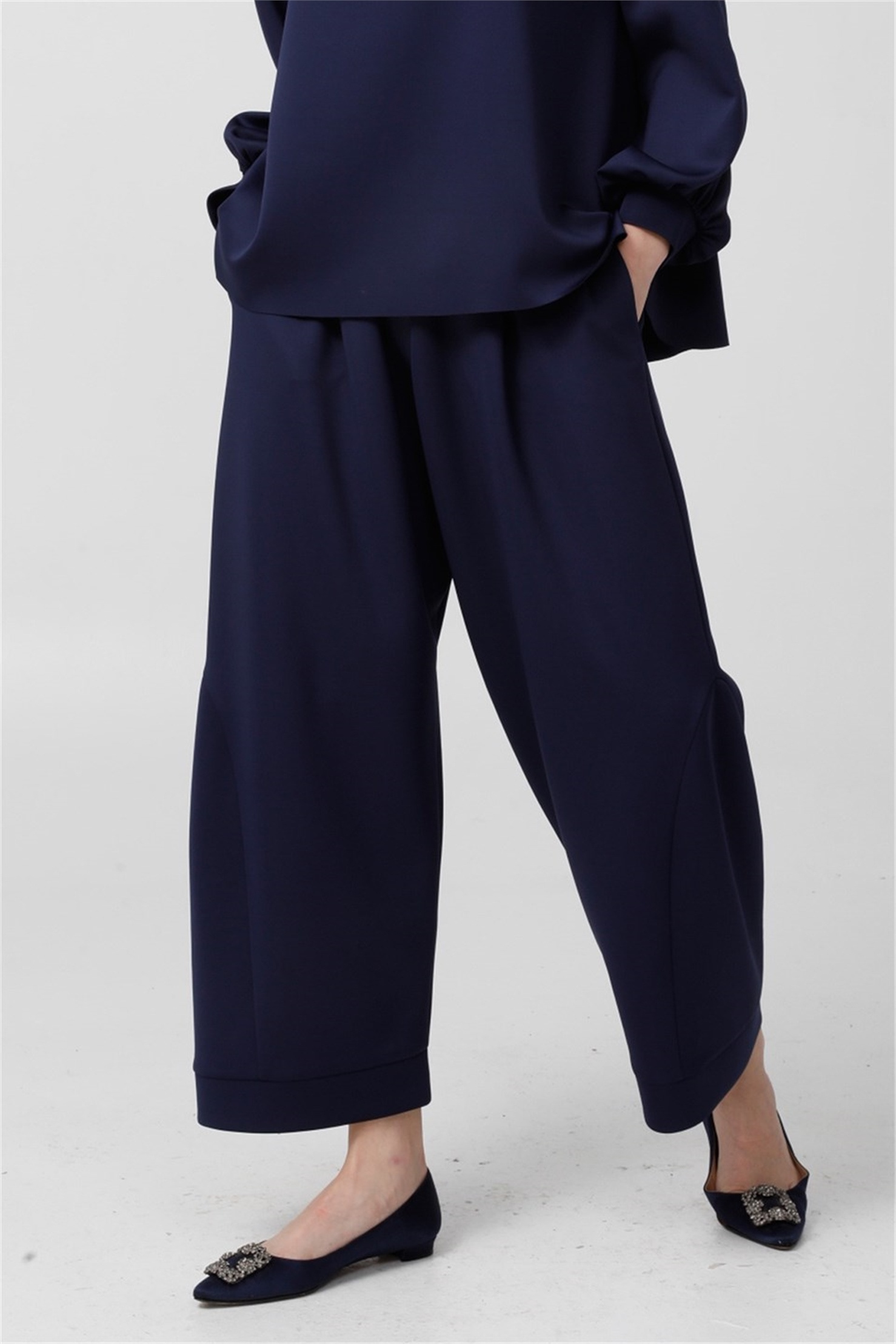 SCUBA YANI KUPLU ŞALVAR  PANTOLON