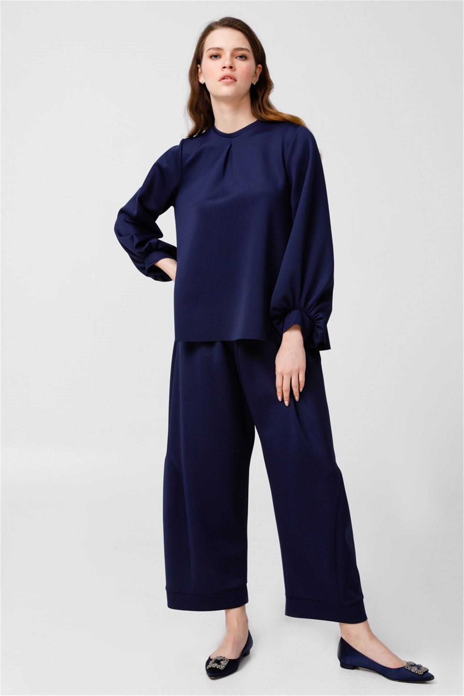 SCUBA YANI KUPLU ŞALVAR  PANTOLON