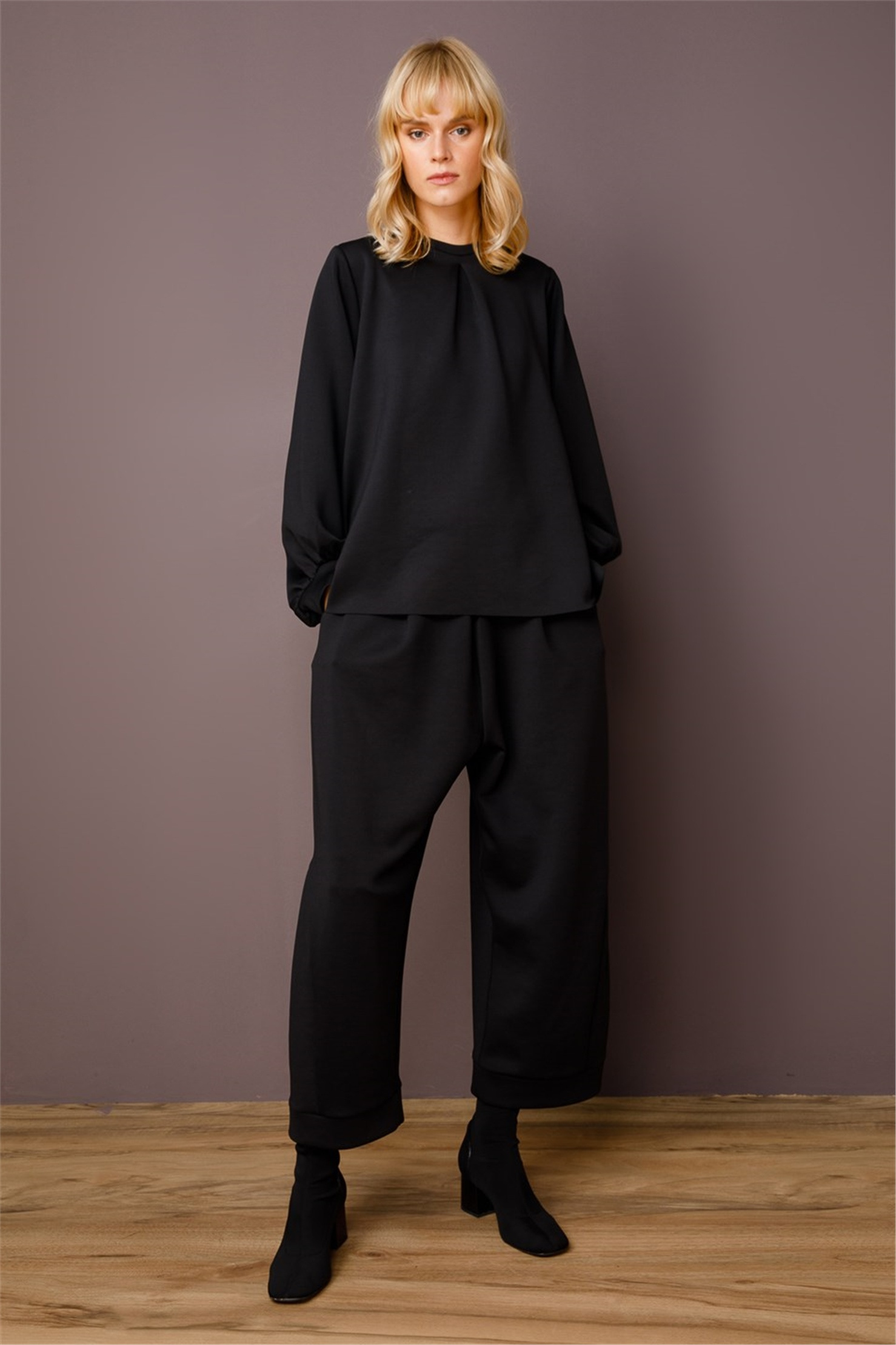 SCUBA YANI KUPLU ŞALVAR  PANTOLON