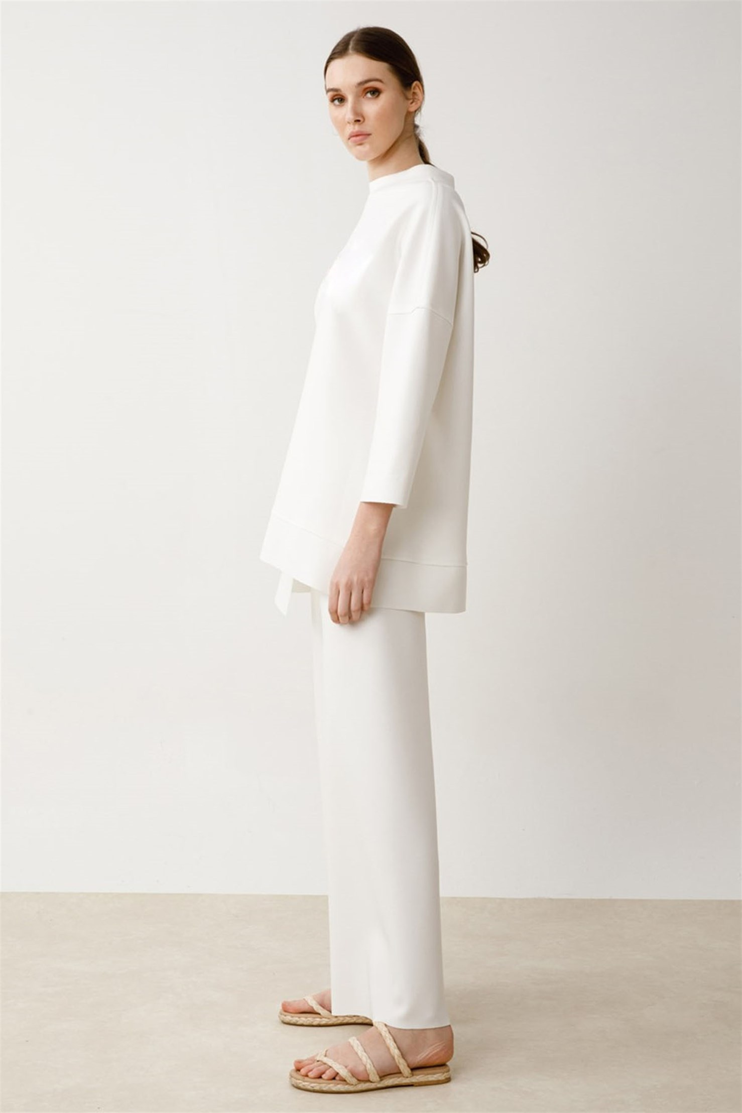 FRON PIECED LAPEL COLLAR WITH STAR ACCESSORY SCUBA TUNIC