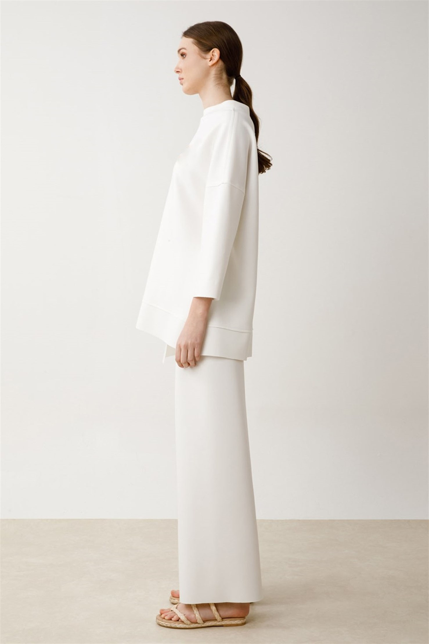 FRON PIECED LAPEL COLLAR WITH STAR ACCESSORY SCUBA TUNIC