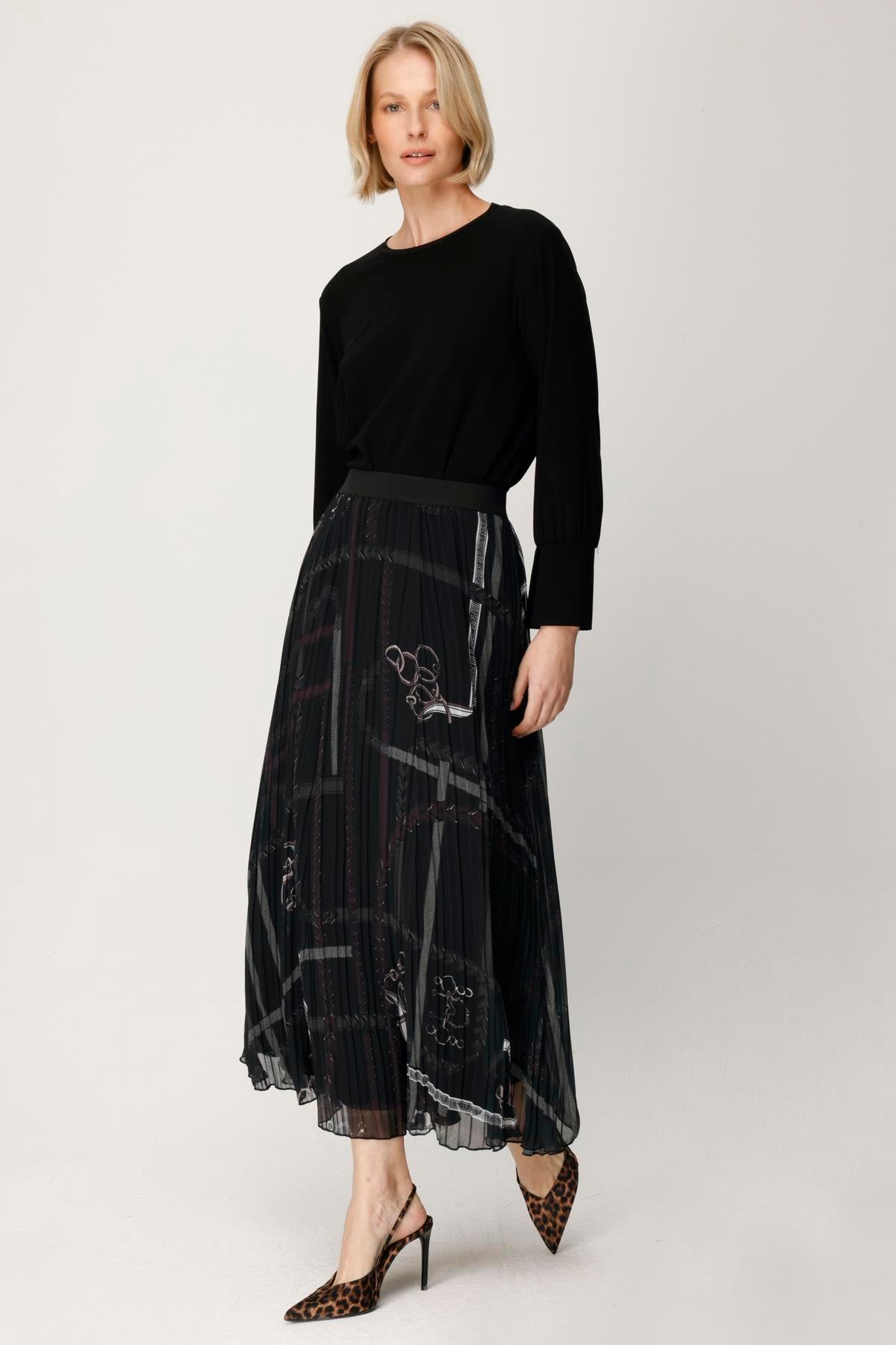 ŞİFON KEMENT TOKALI KROŞKİ PLİSE ETEK