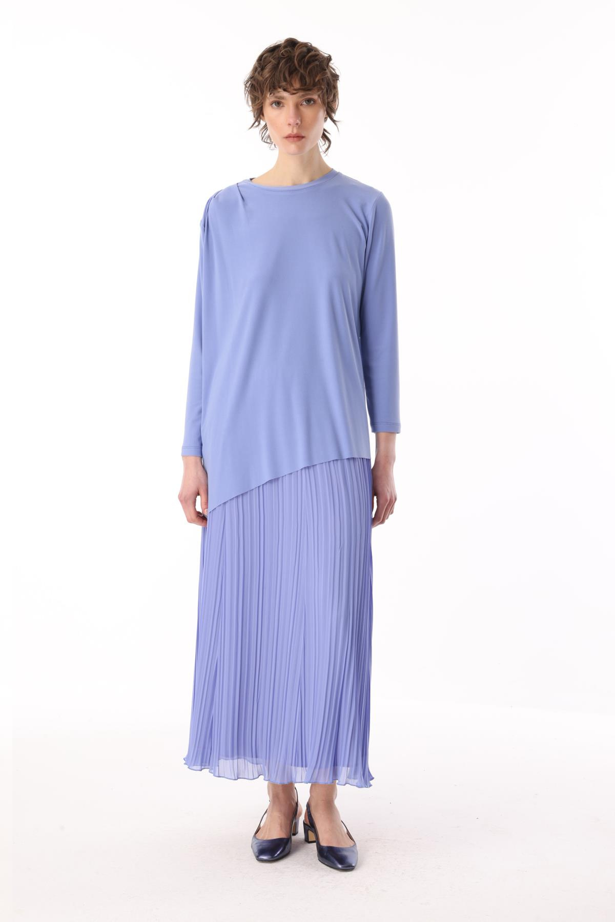 ŞİFON KROŞKİ PLİSE ETEK