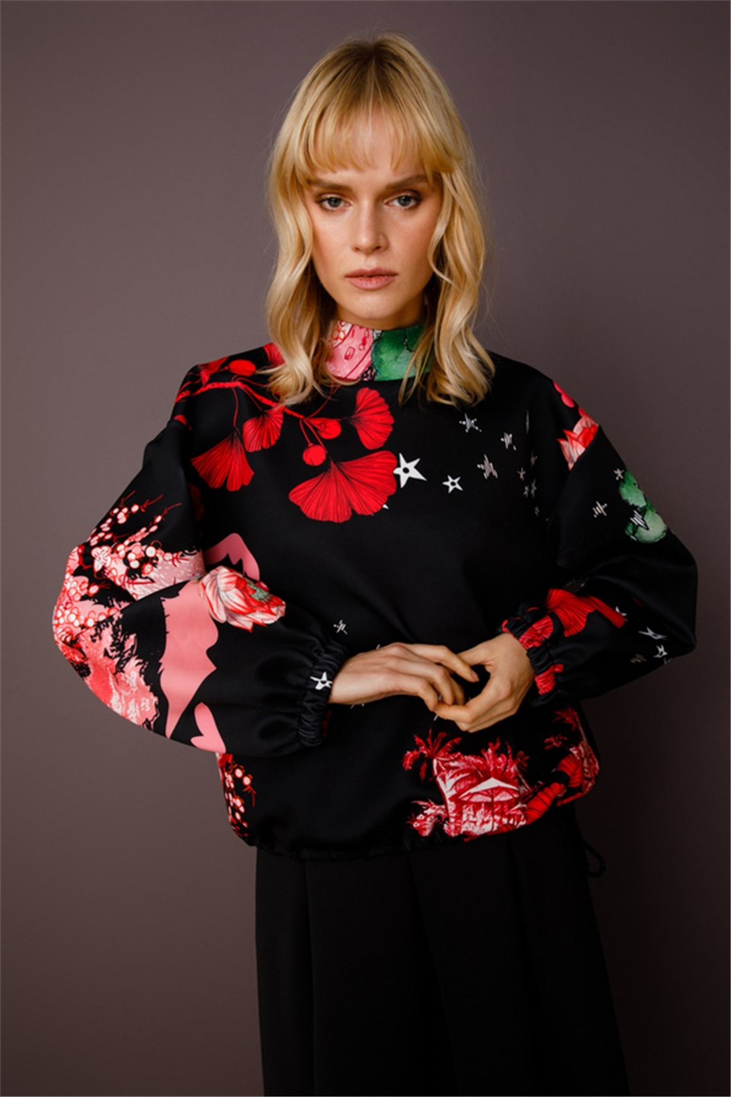 SKETCH STAR PRINT LAPEL TUNIC