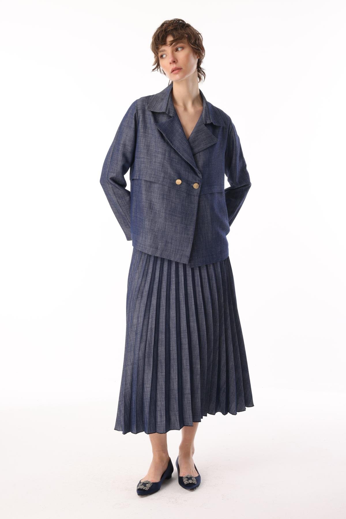 TENCEL VİSKON PLİSOLEY ETEK