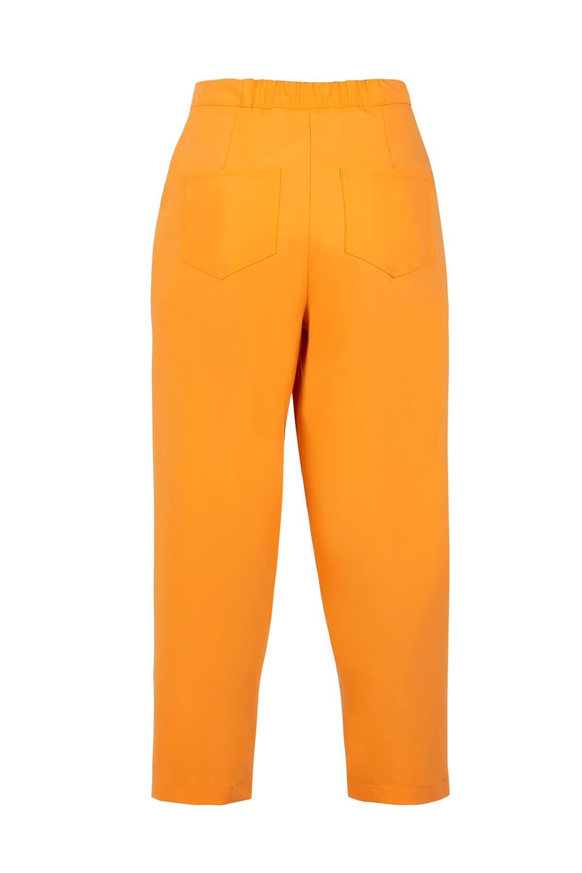 5 Cepli Beli Lastik Detaylı Pantolon