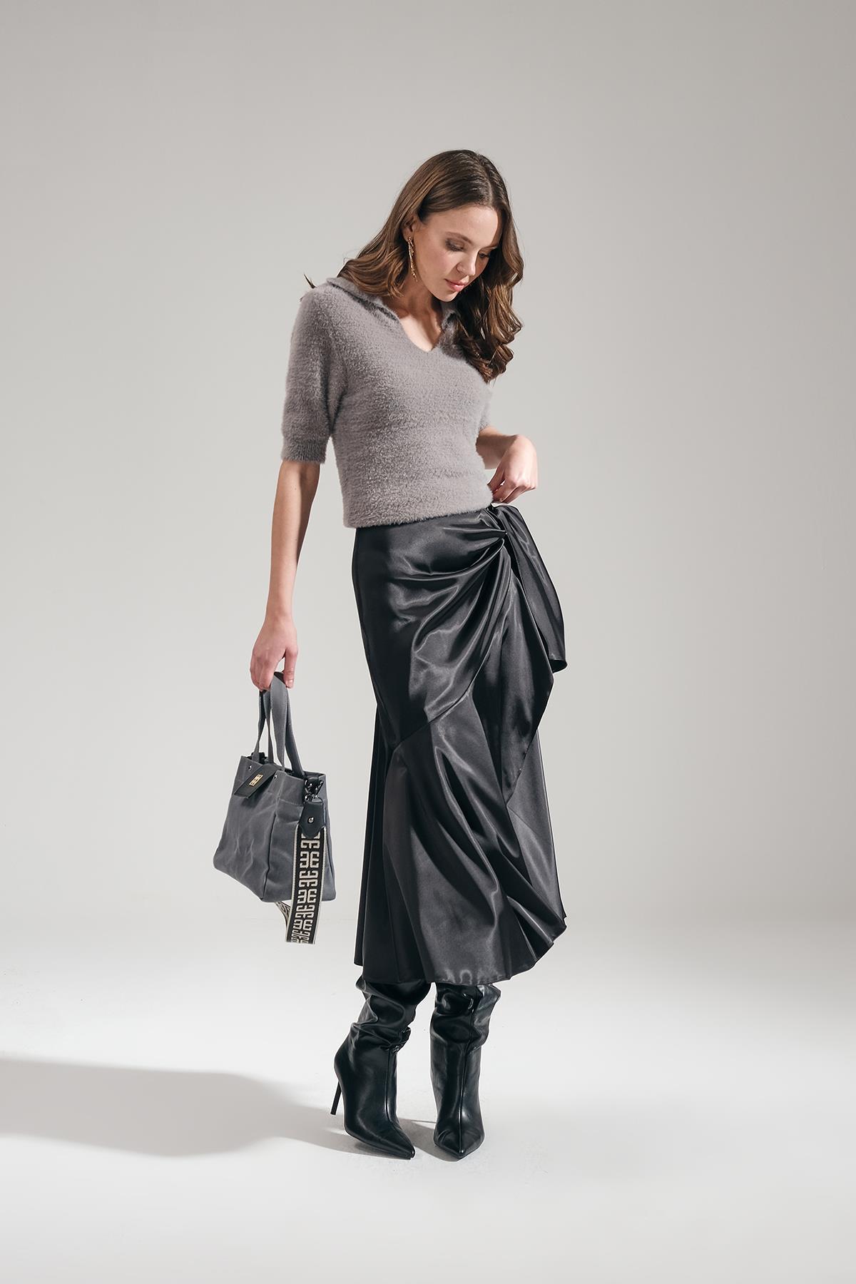 Anvelop Beli Detaylı Etek