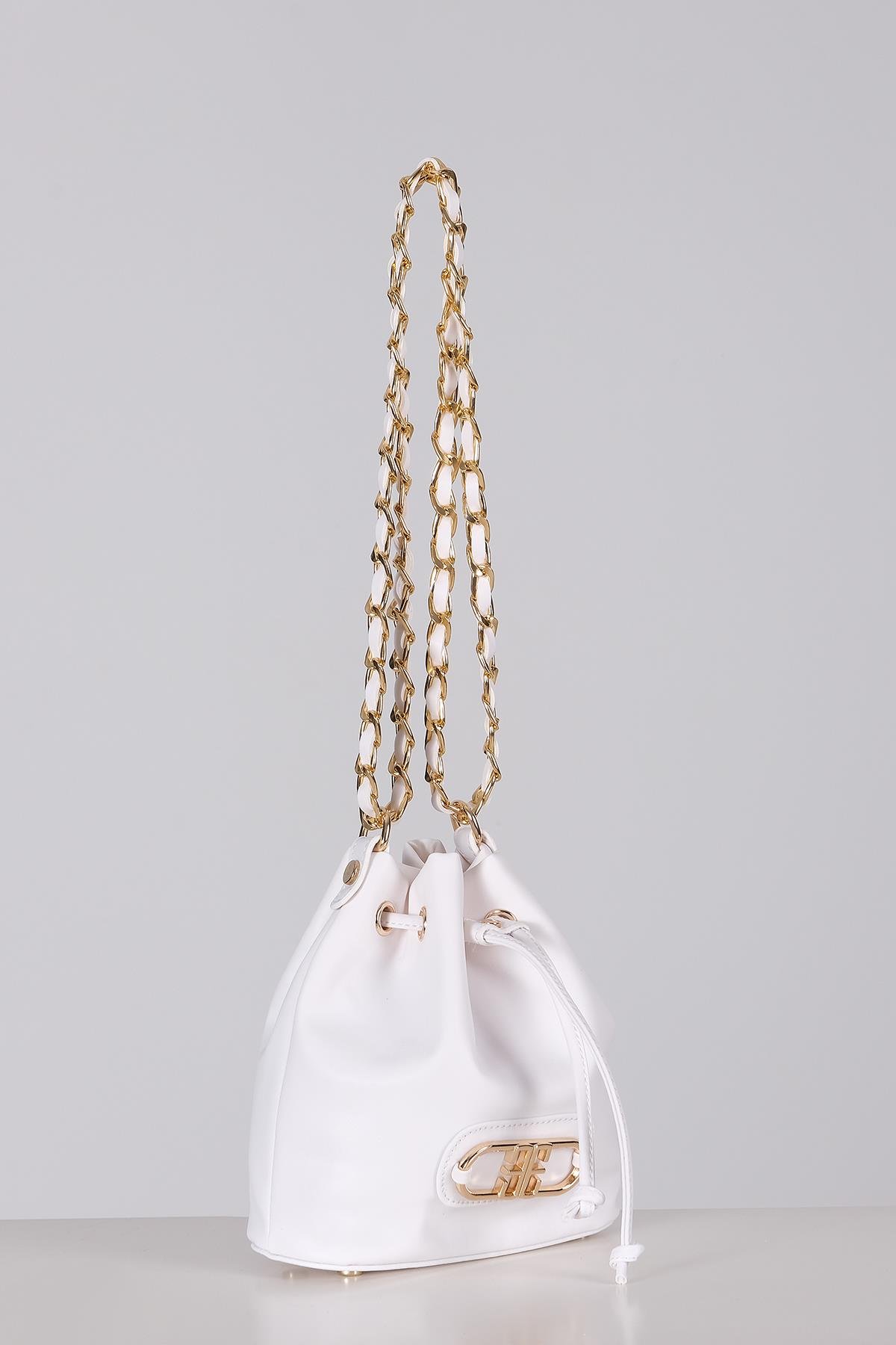 Çapraz, Omuz Askılı Alternatifli, Zincirli, Vegan Deri,Şık Çanta