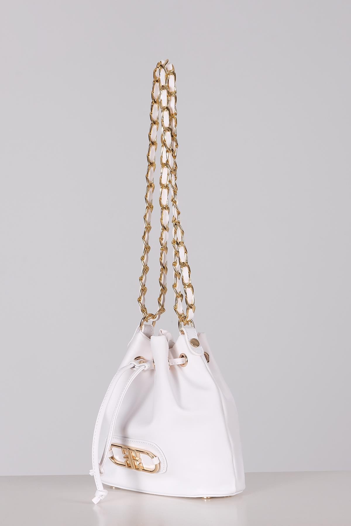 Çapraz, Omuz Askılı Alternatifli, Zincirli, Vegan Deri,Şık Çanta