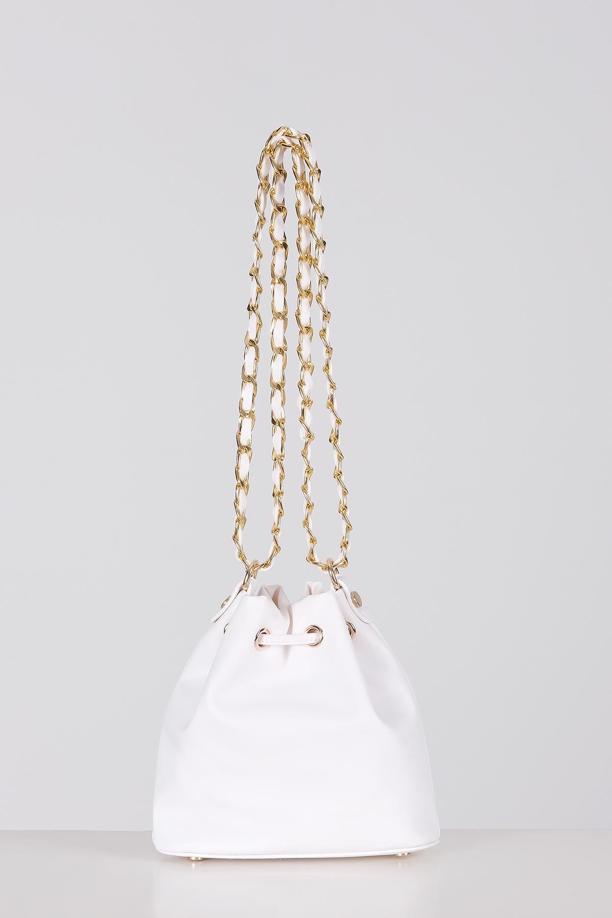 Çapraz, Omuz Askılı Alternatifli, Zincirli, Vegan Deri,Şık Çanta