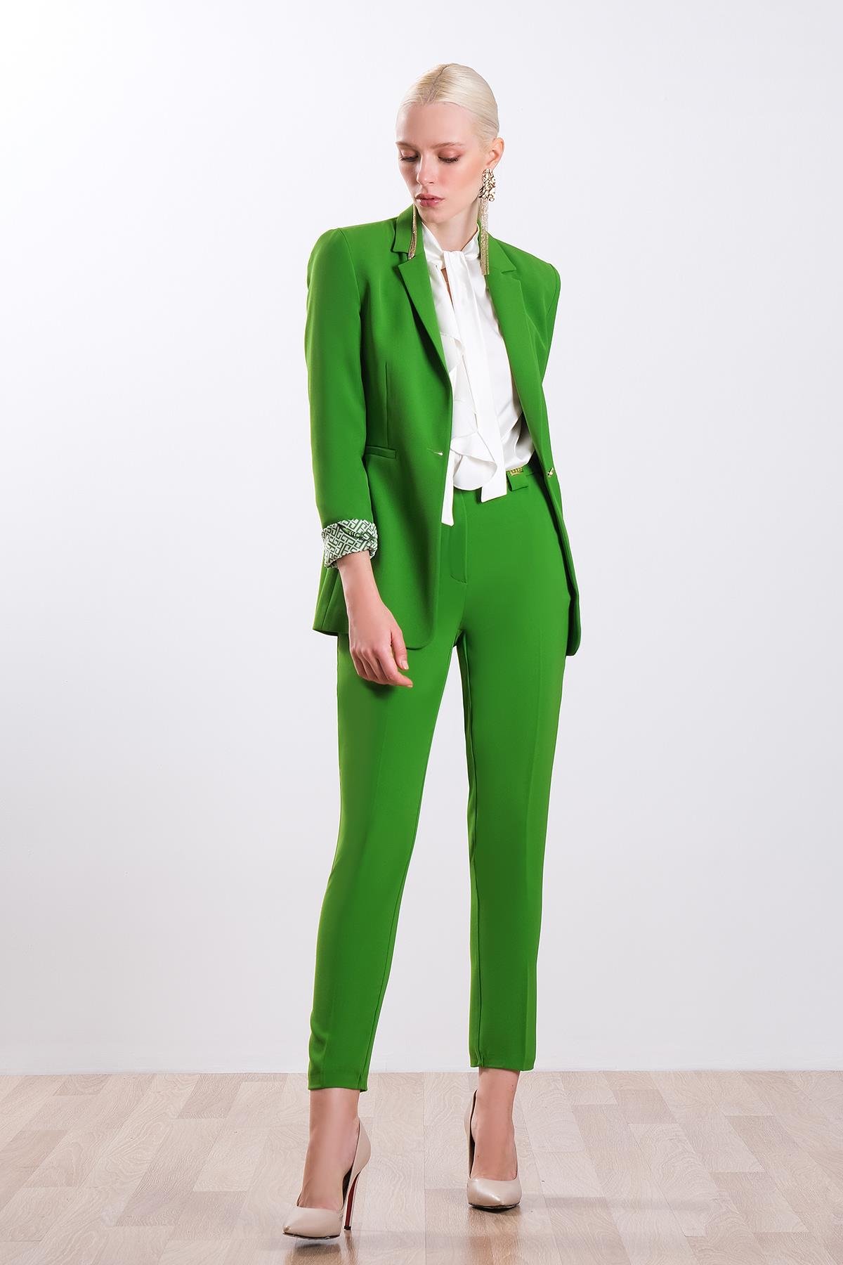 Dar Kesim Yüksek Bel Pantolon