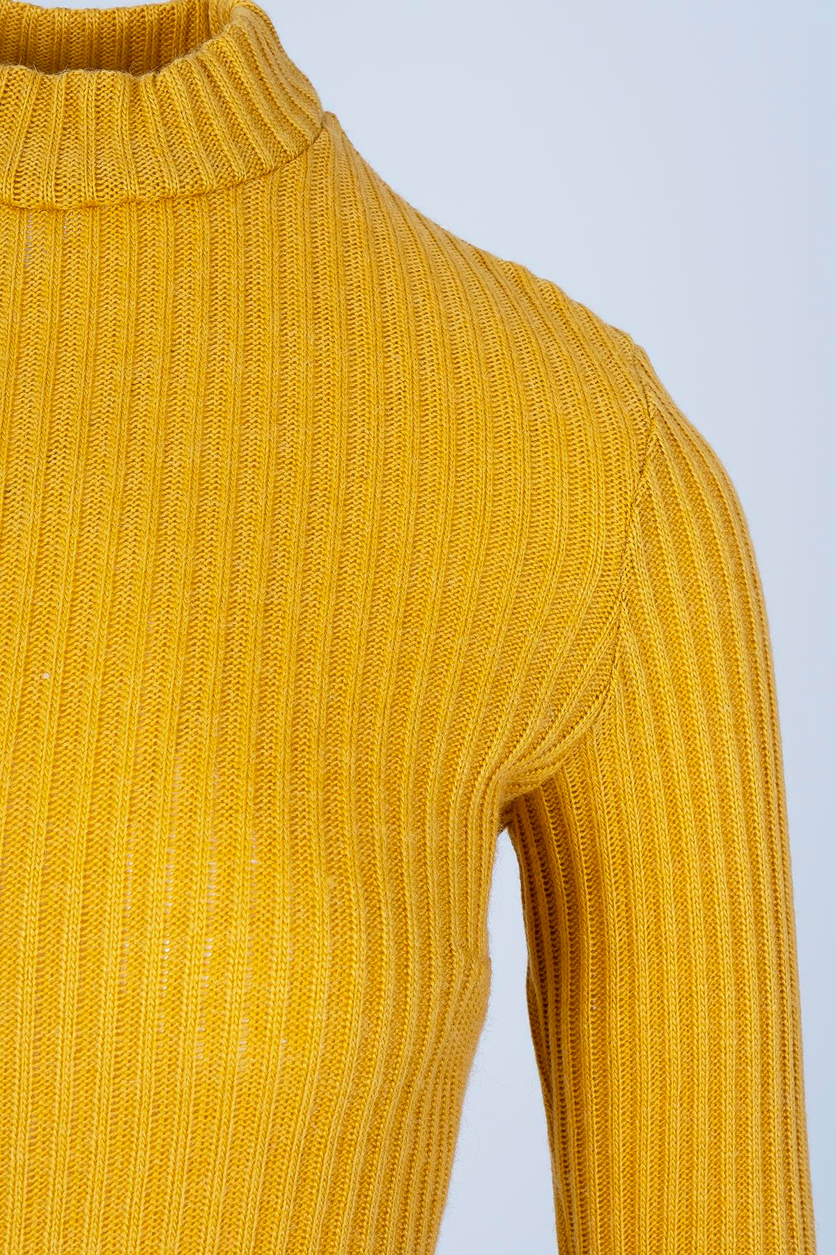 Dekolteli Triko Elbise