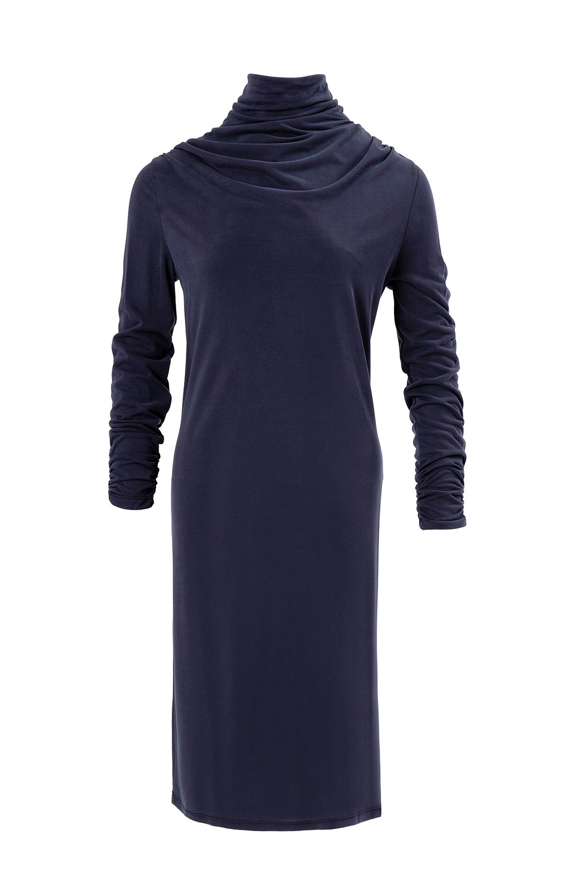 Dik Yaka Örme Elbise