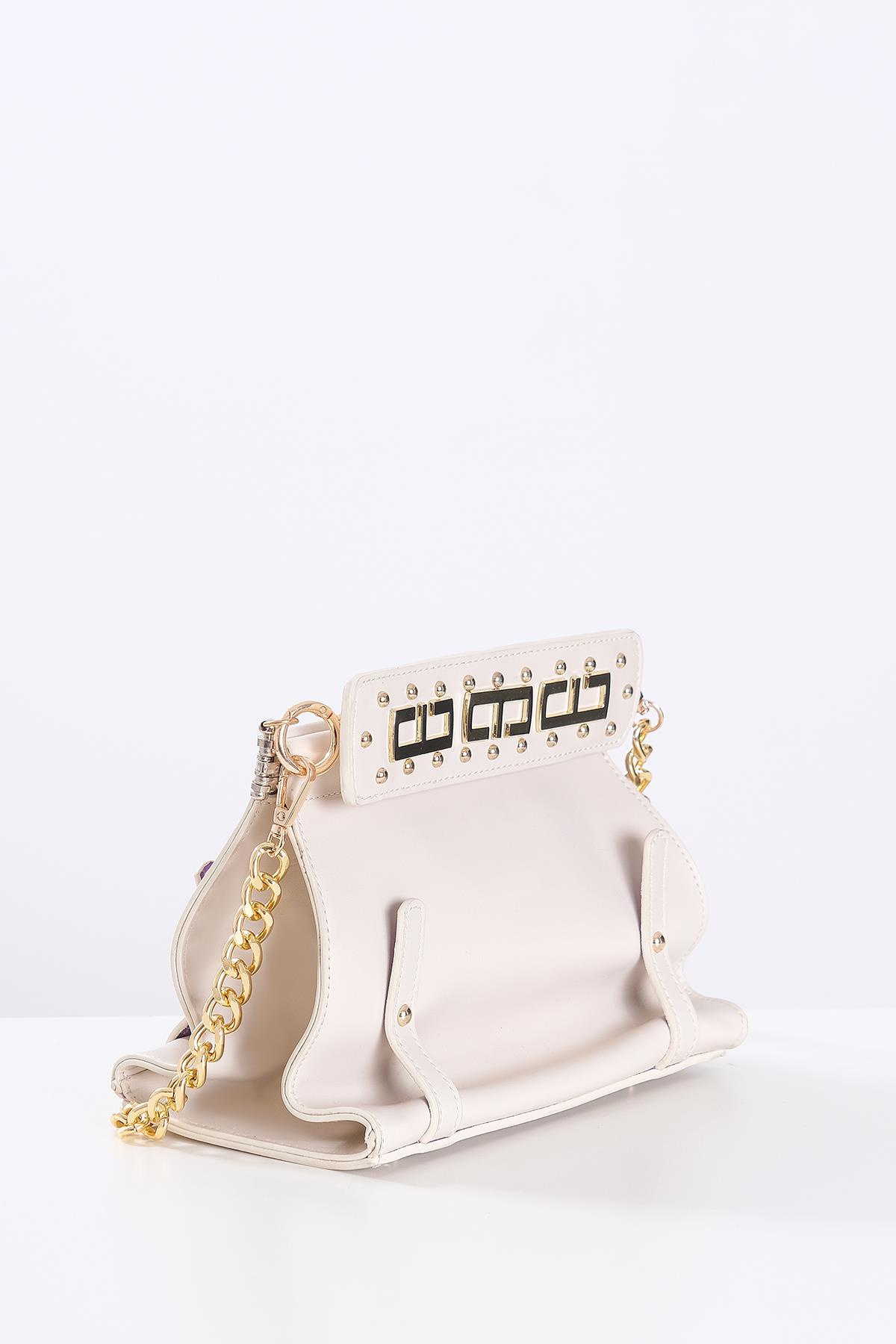 Gold Logo Detaylı Omuz Çantası