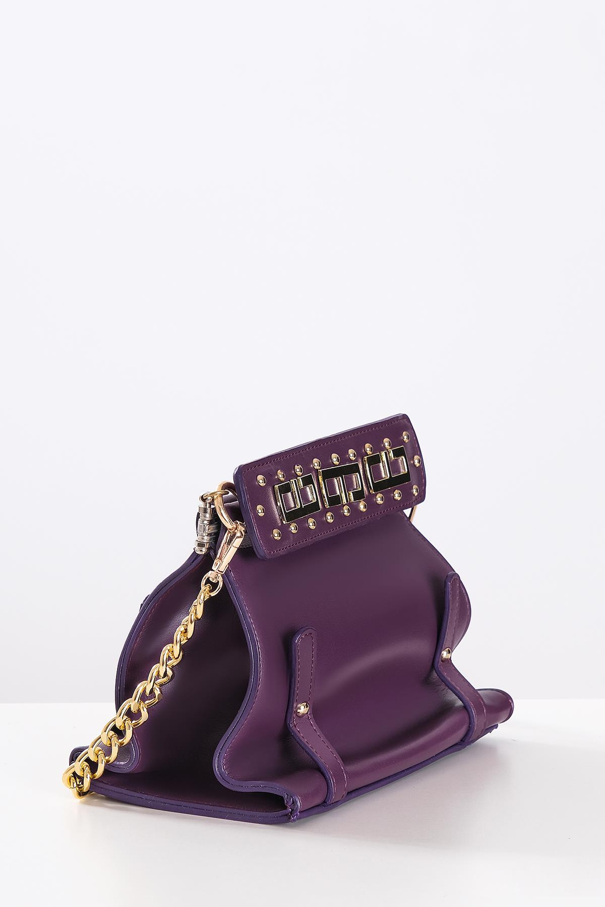 Gold Logo Detaylı Omuz Çantası