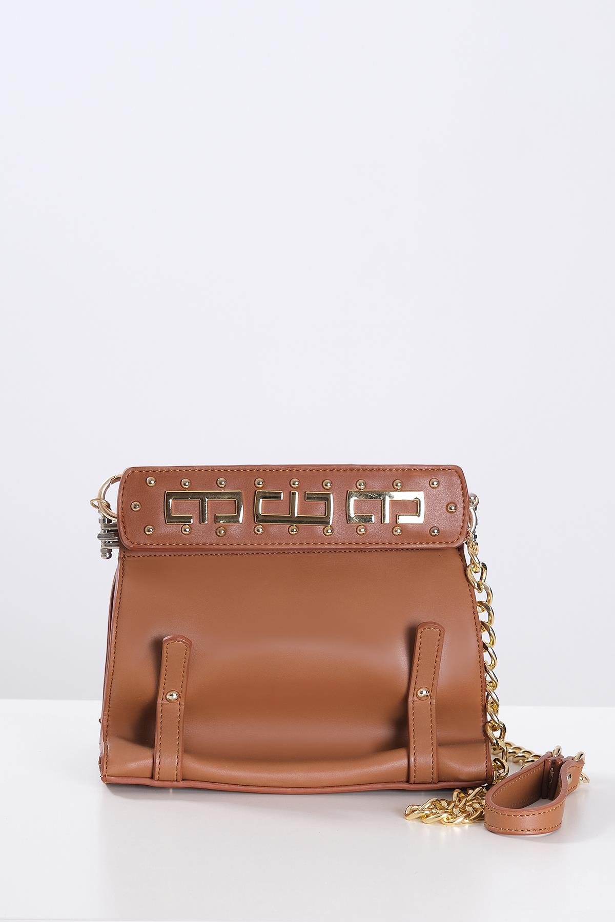 Gold Logo Detaylı Omuz Çantası