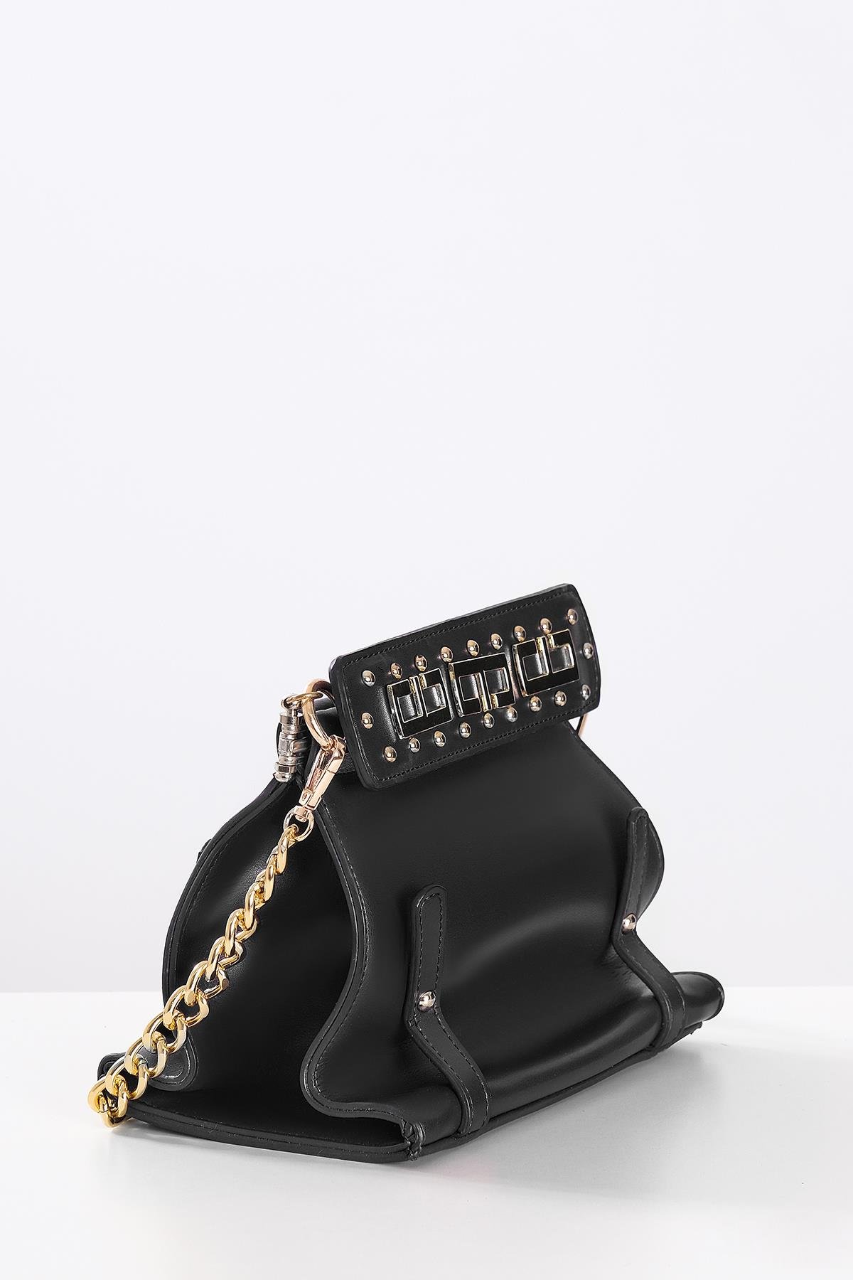 Gold Logo Detaylı Omuz Çantası