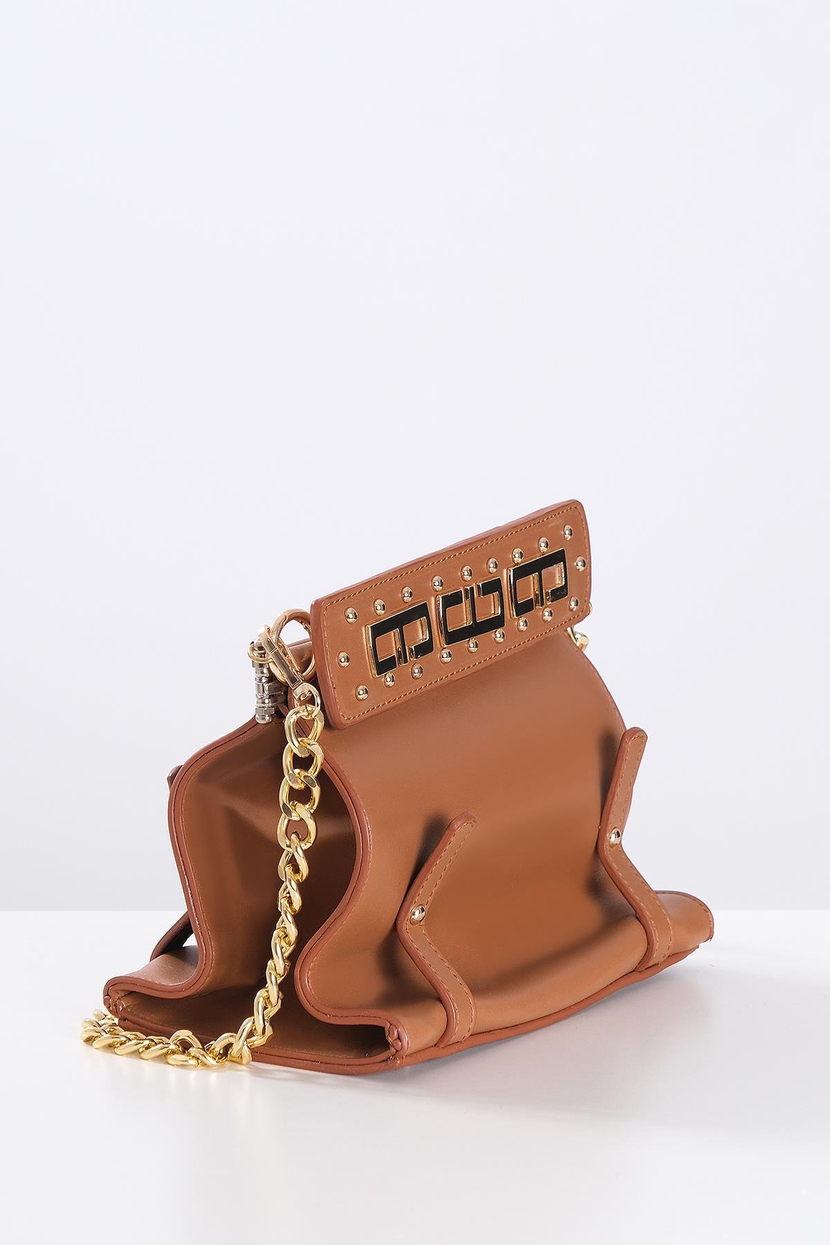 Gold Logo Detaylı Omuz Çantası