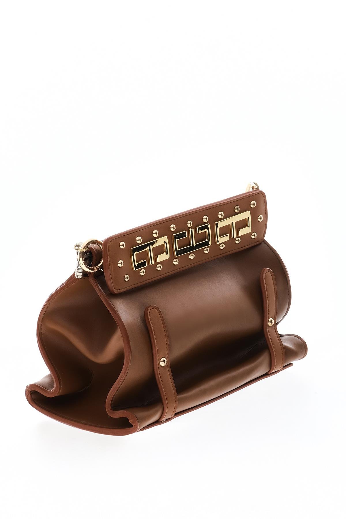 Gold Logo Detaylı Omuz Çantası