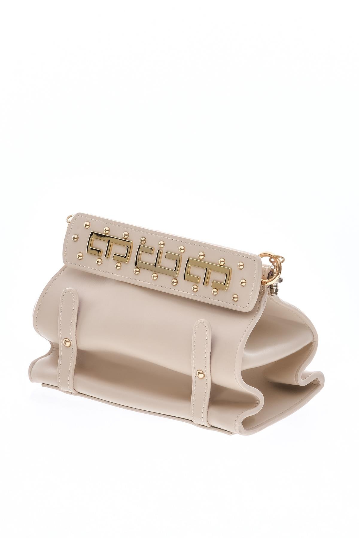 Gold Logo Detaylı Omuz Çantası