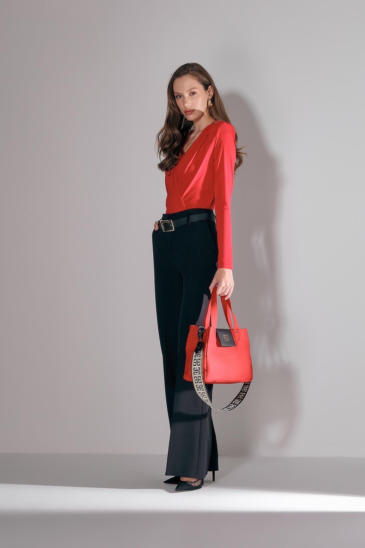 Gold Metal Tokalı Kemerli Pantolon