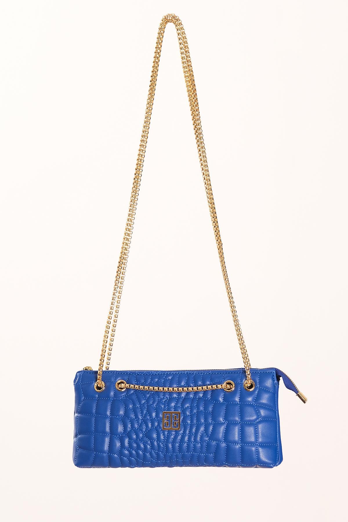 Kapitone Dokulu Zincir Askılı Kuşgözlü Çanta