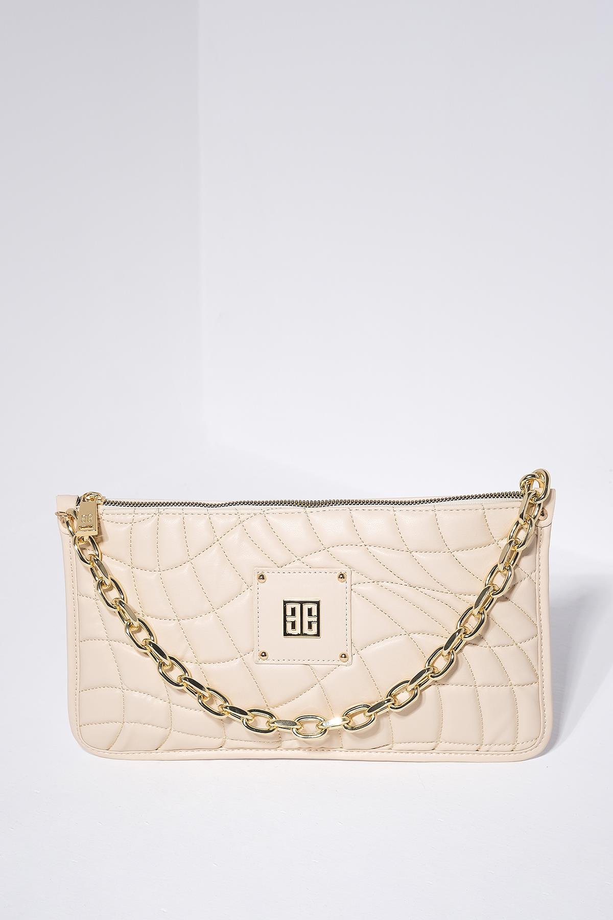 Kapitoneli Puf Şık Kadın Portföy Çanta