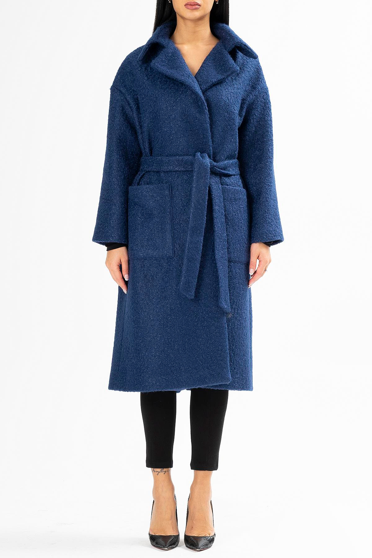 Kemerli Oversize Buklet Kaban