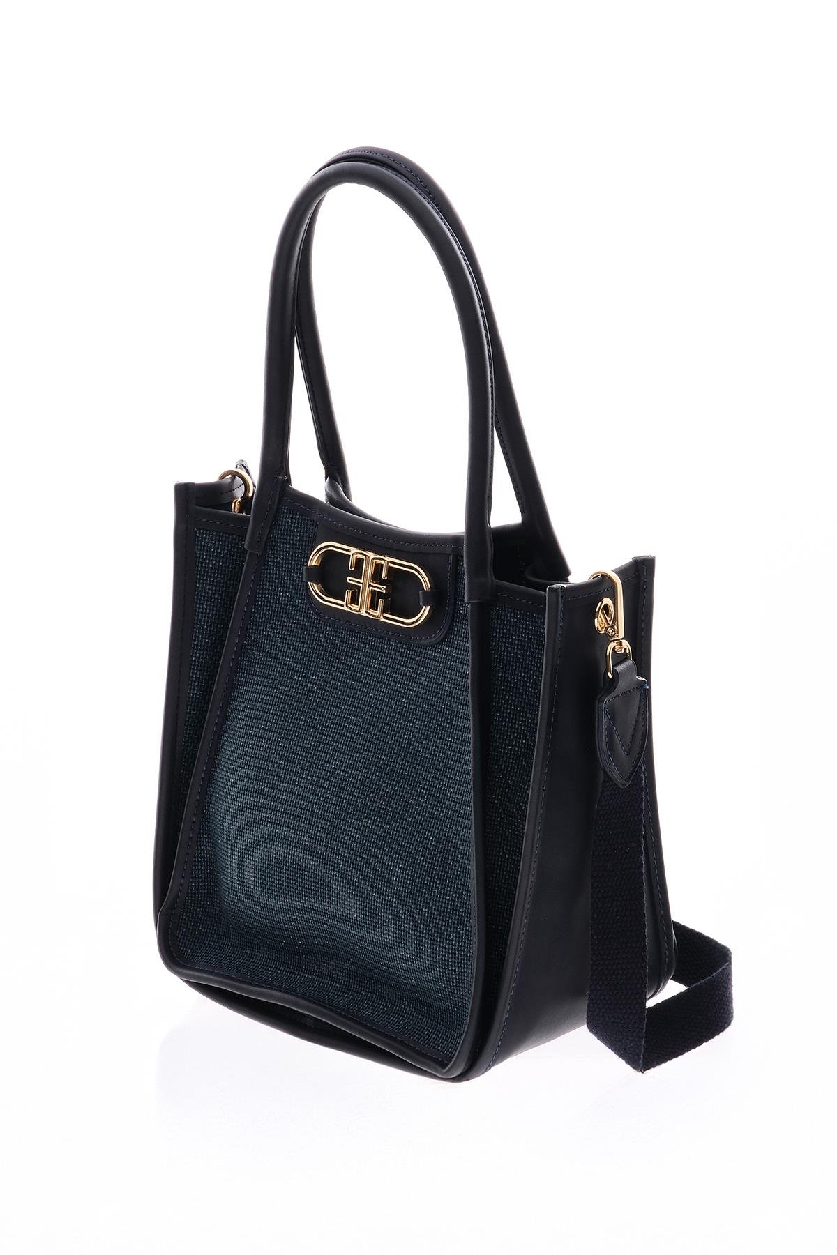 Keten Deri Garnili, Kolonlu, Omuz ,El, Çapraz Askı Alternatifli, Şık Çanta