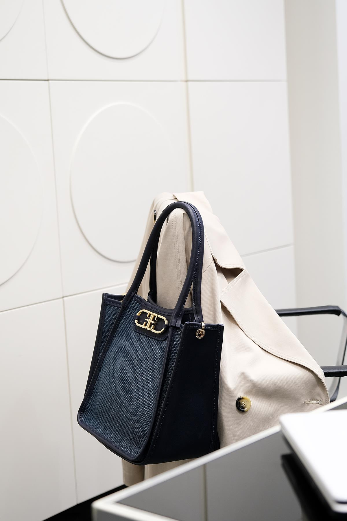 Keten Deri Garnili, Kolonlu, Omuz ,El, Çapraz Askı Alternatifli, Şık Çanta