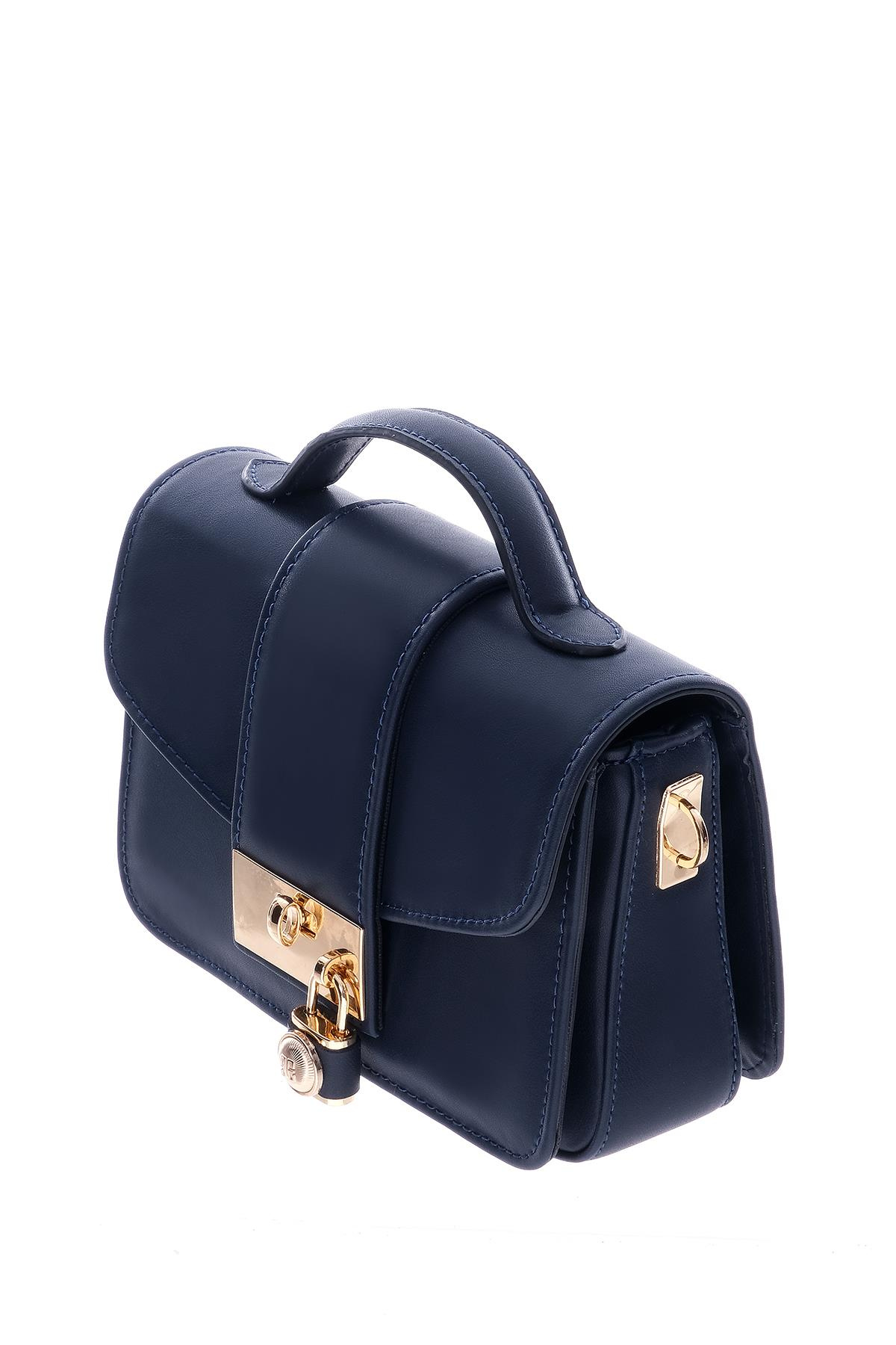 Kilit Aksesuarlı Çok Gözlü El Omuz Çapraz Kullanımlı Çanta