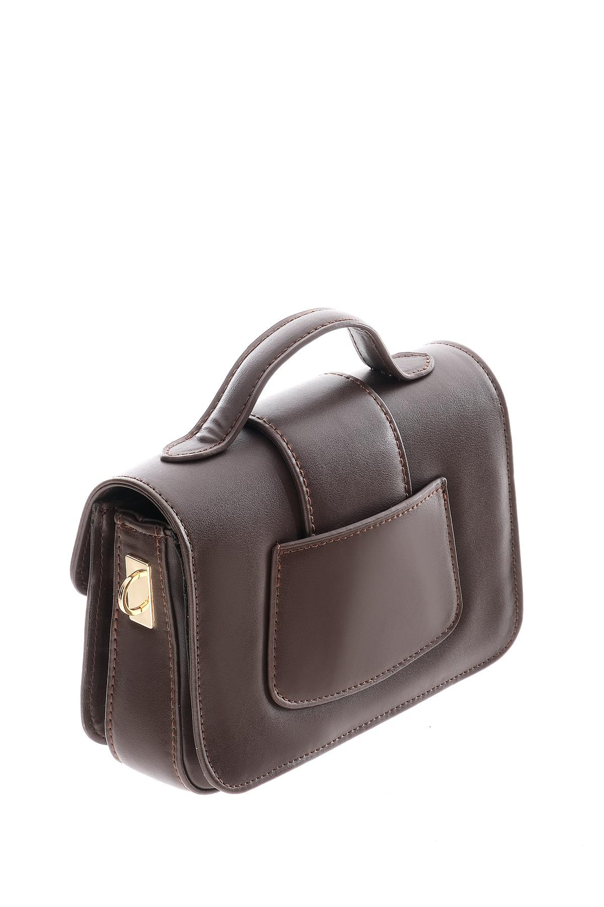 Kilit Aksesuarlı Çok Gözlü El Omuz Çapraz Kullanımlı Çanta