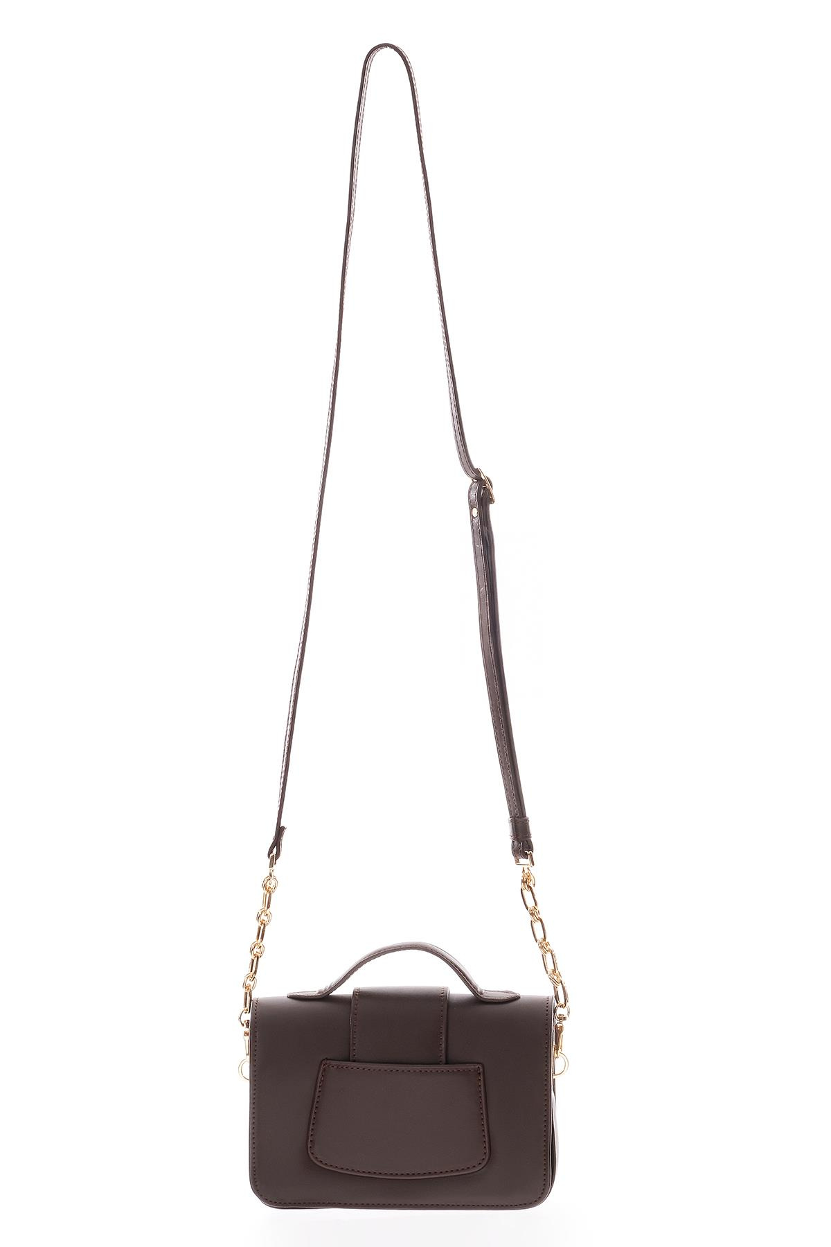 Kilit Aksesuarlı Çok Gözlü El Omuz Çapraz Kullanımlı Çanta