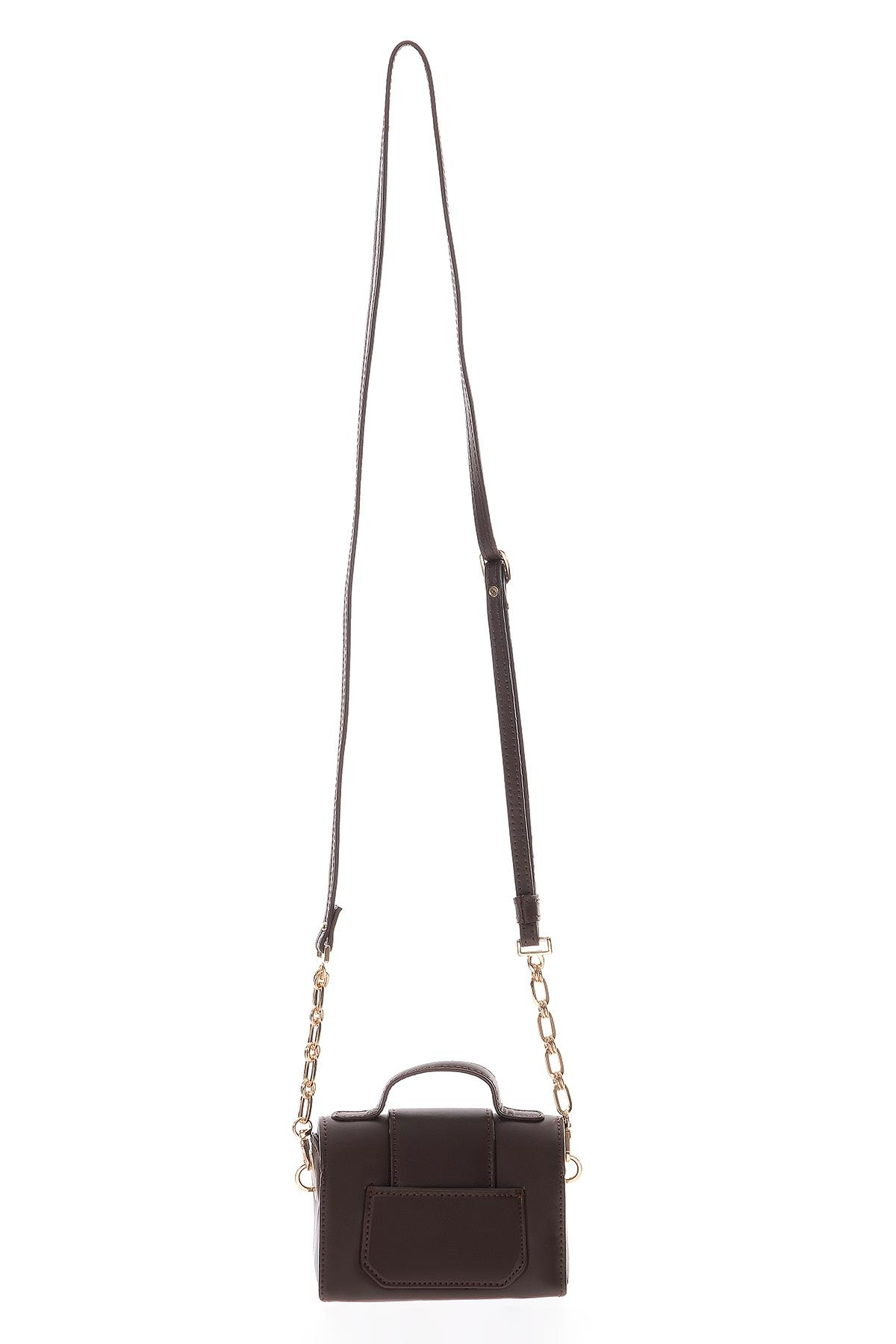 Kilit Aksesuarlı El Omuz Çapraz Kullanımlı Mini Çanta