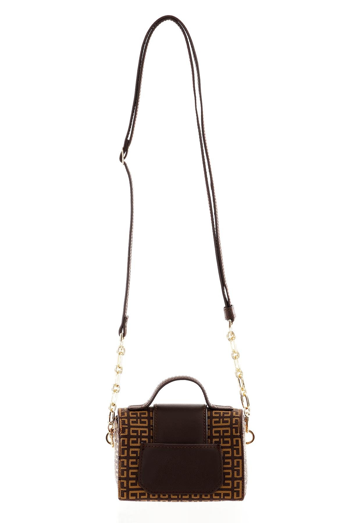 Kilit Aksesuarlı El Omuz Çapraz Kullanımlı Mini Çanta