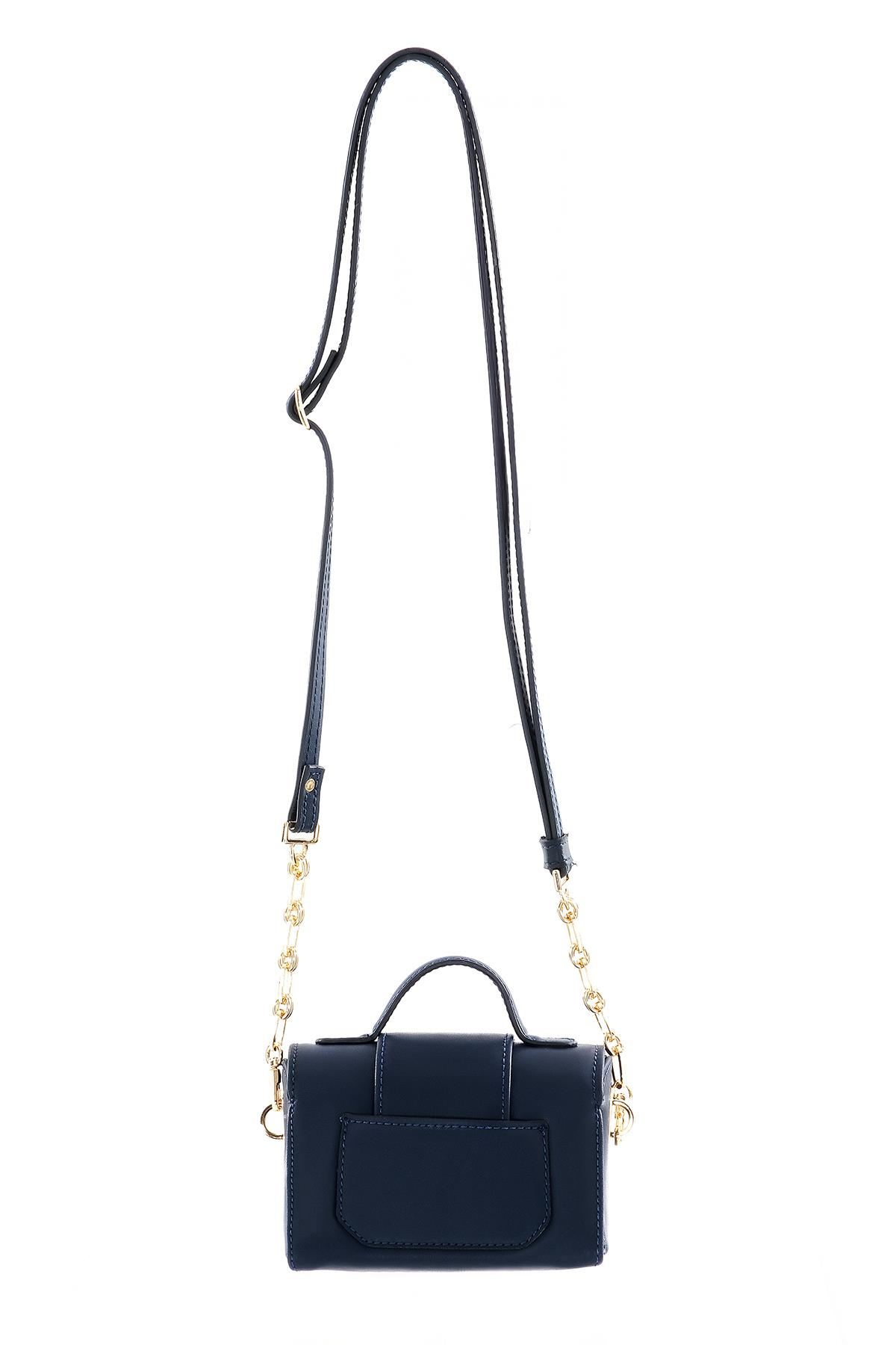 Kilit Aksesuarlı El Omuz Çapraz Kullanımlı Mini Çanta