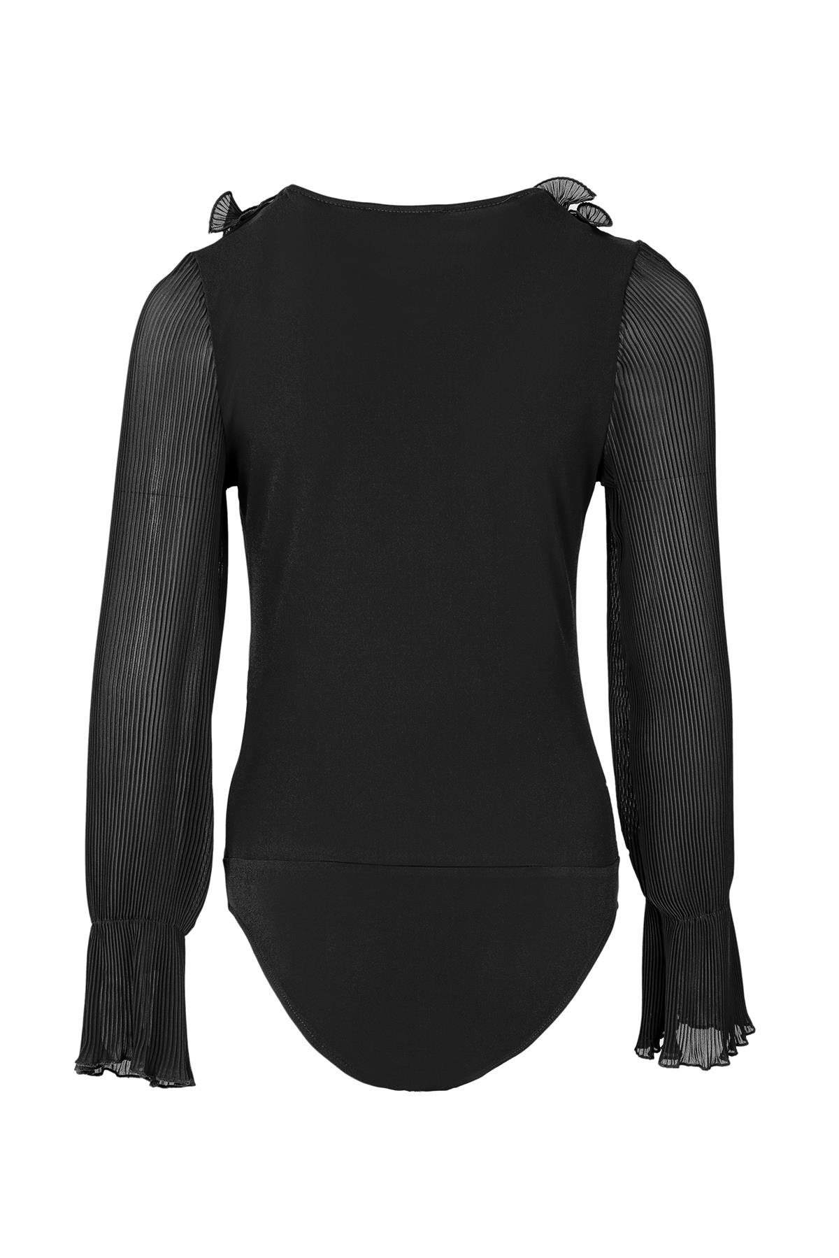 Kolları Pliseli Body