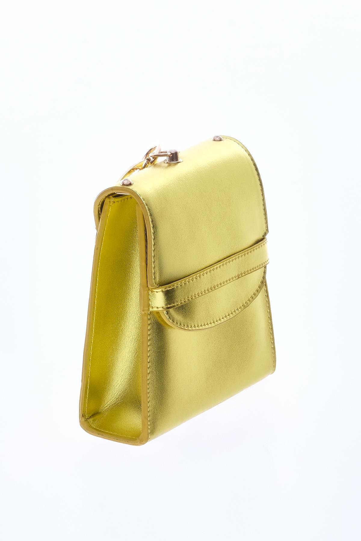 Parlak Deri Şık Tasarım Kadın Abiye Çanta