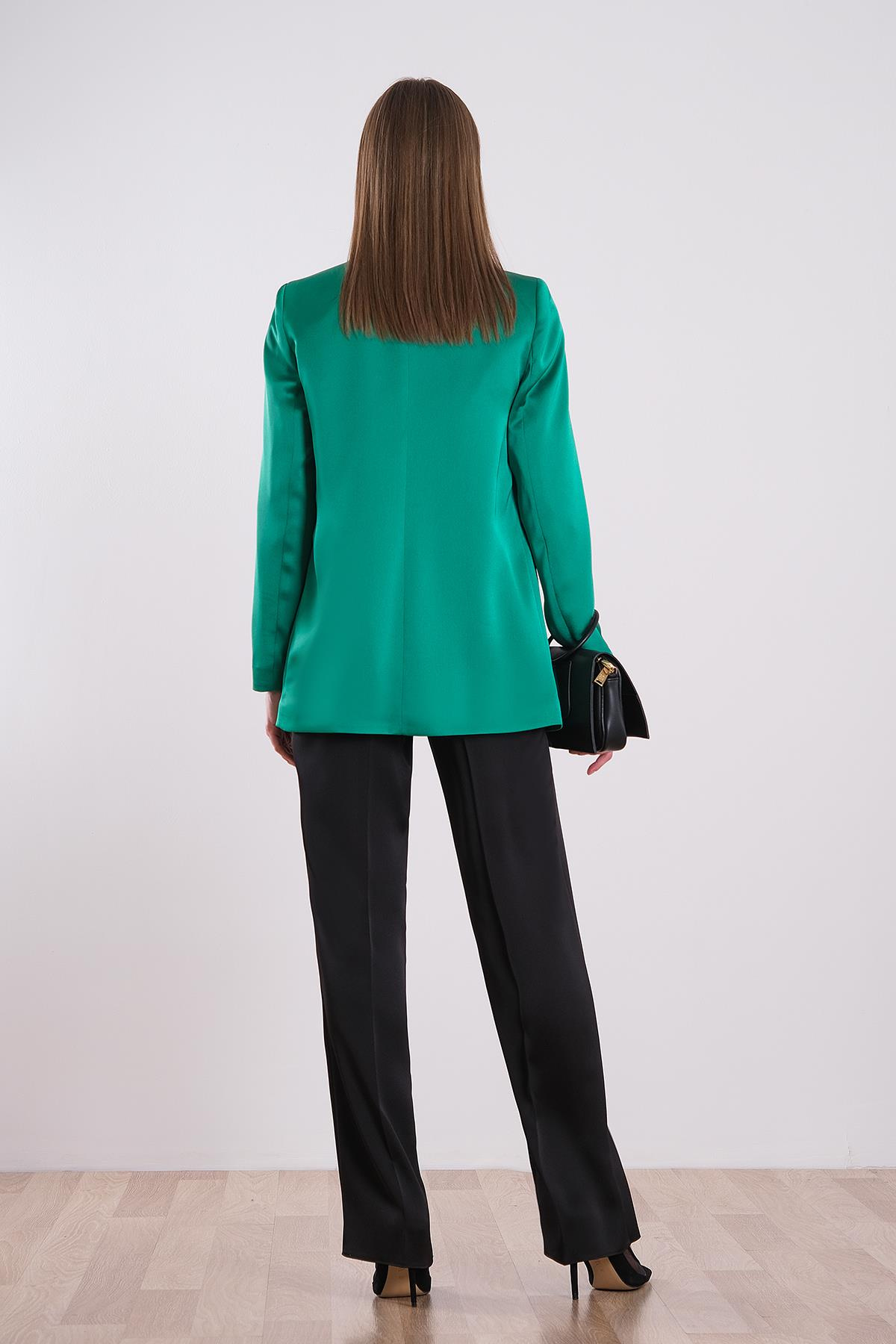 Saten Oversize Blazer Ceket