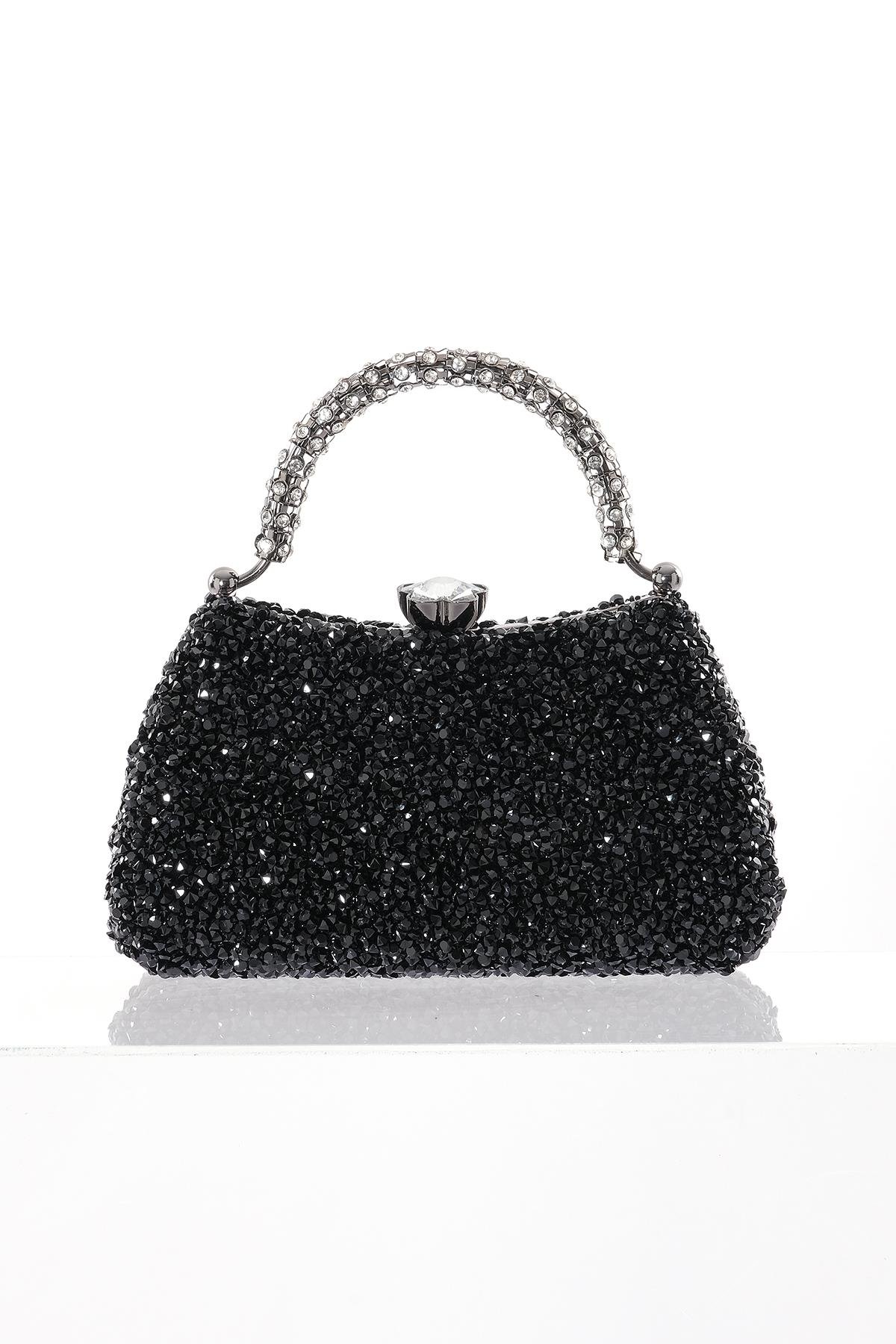 Simli Taş Detaylı Gece Çantası