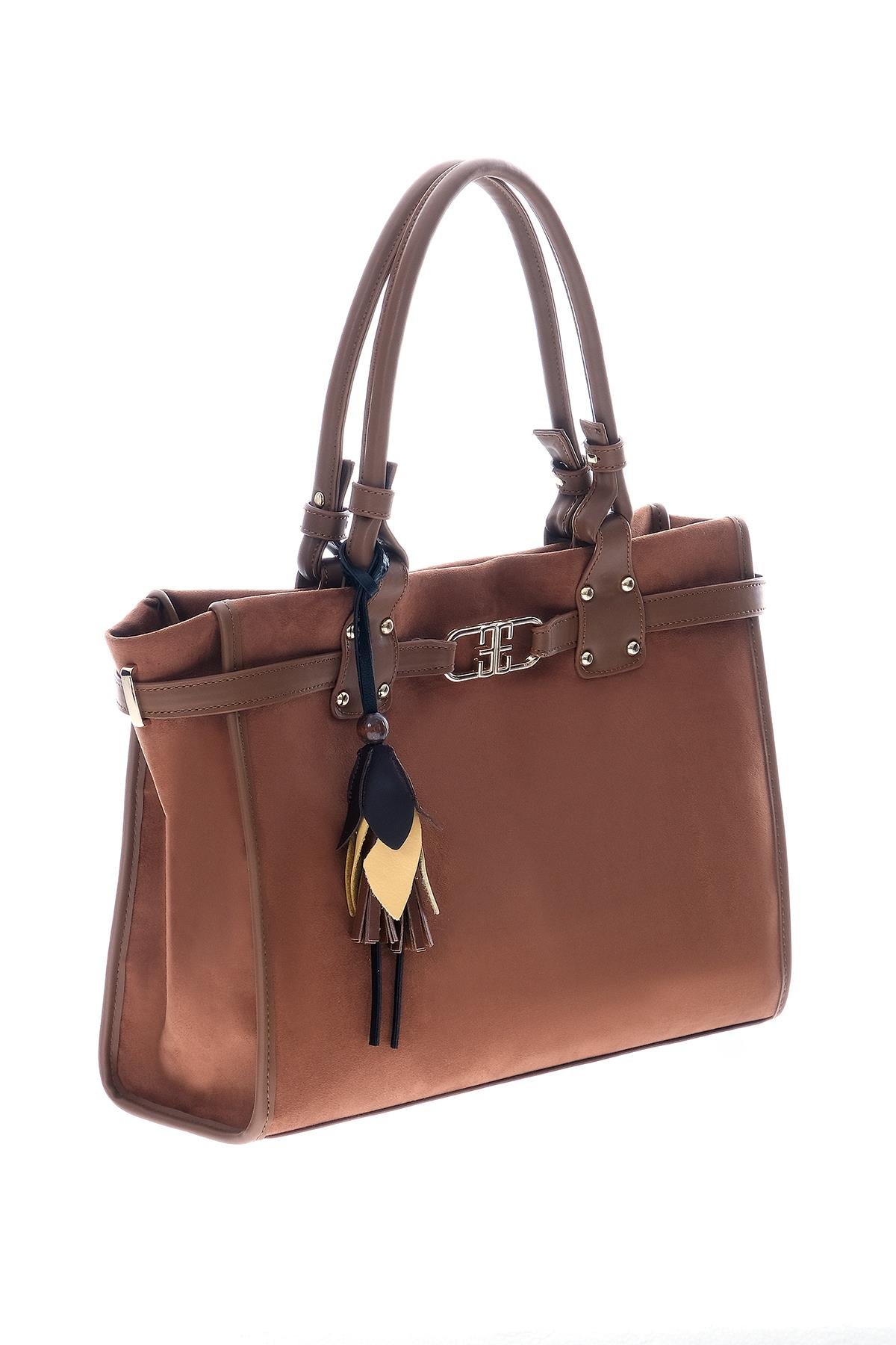 Vegan Deri Aksesuarlı Günlük Çanta