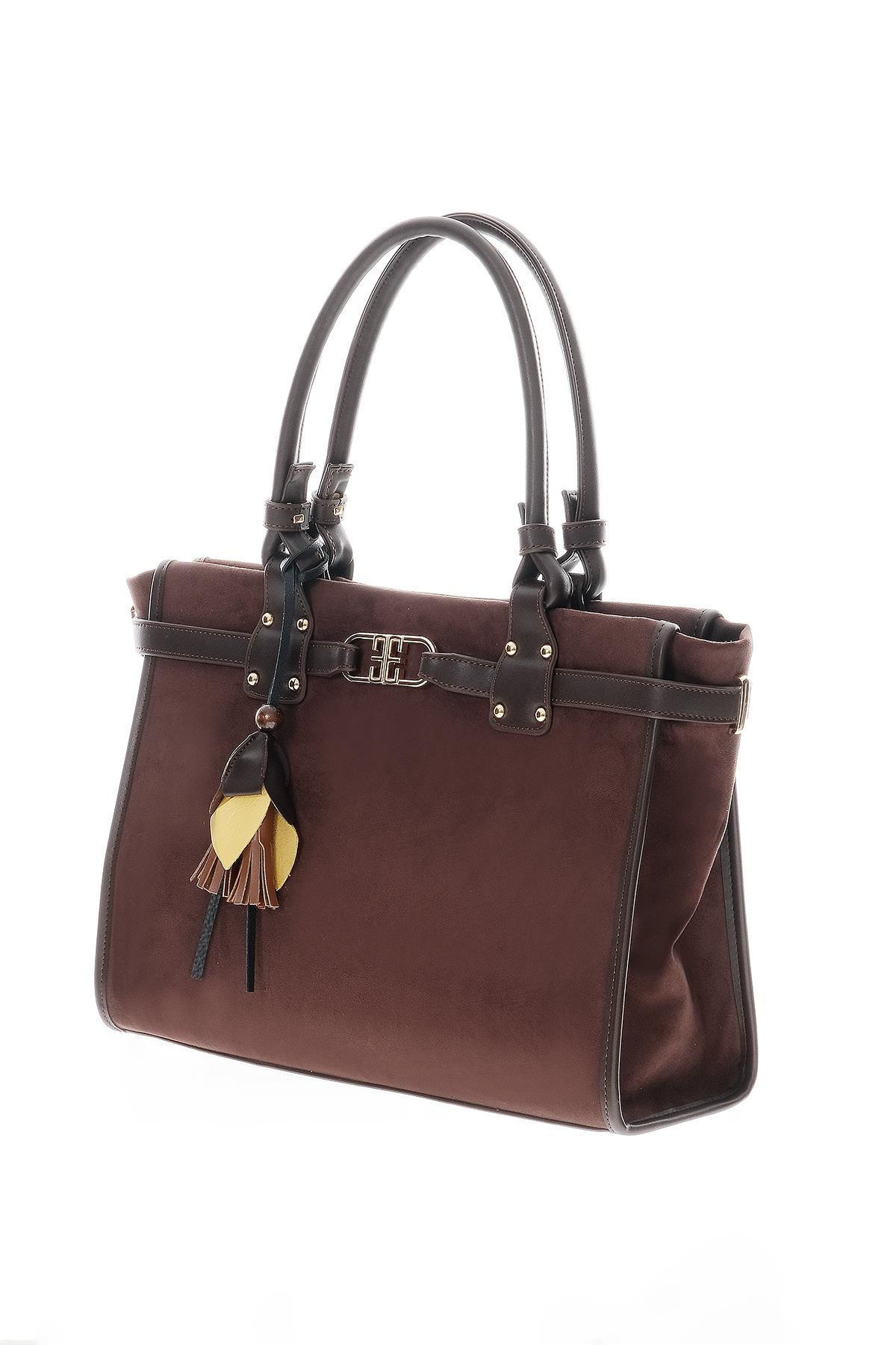 Vegan Deri Aksesuarlı Günlük Çanta