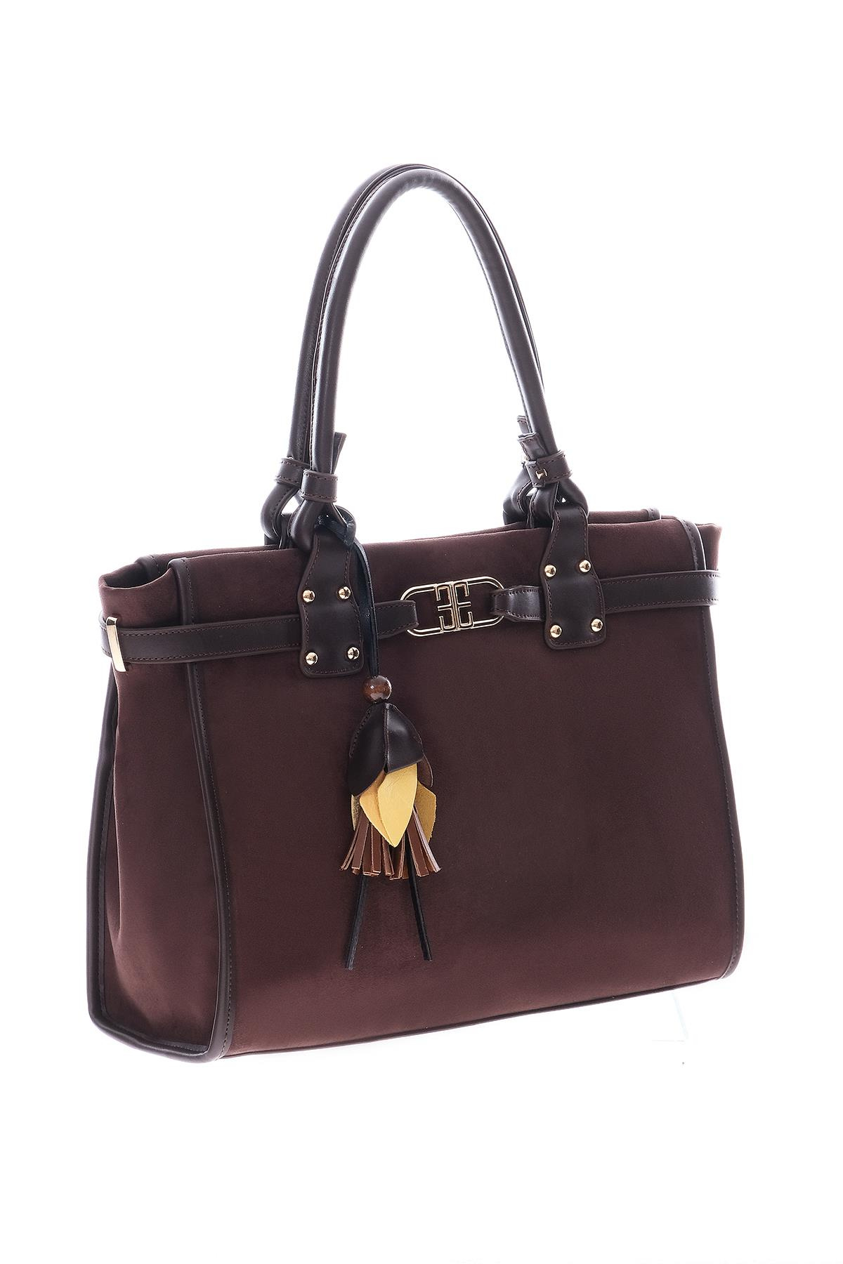 Vegan Deri Aksesuarlı Günlük Çanta